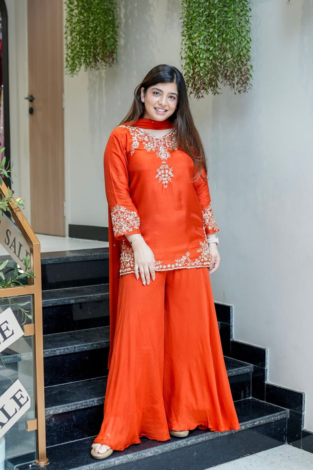 “Garara” Partywear special Dola Silk heavy Handworked Kurta Garara Set