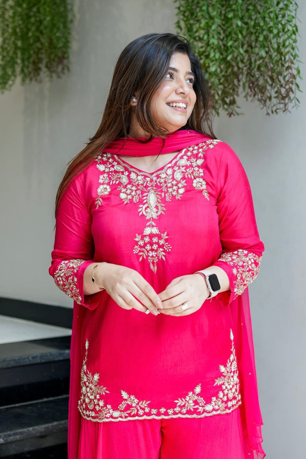 “Garara” Partywear special Dola Silk heavy Handworked Kurta Garara Set