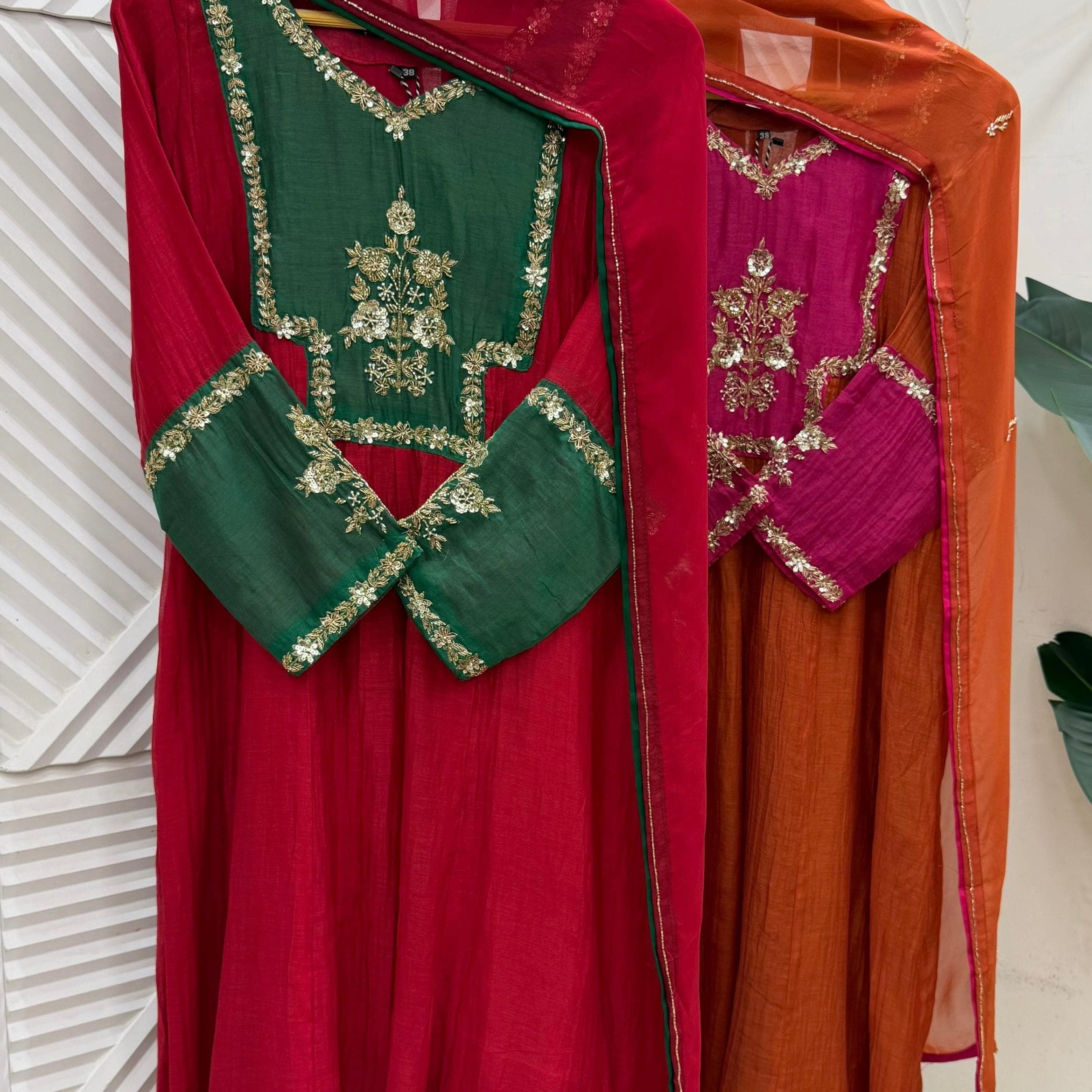 ✨”Lily - Premium Mul Chanderi A-Line Kurta Set