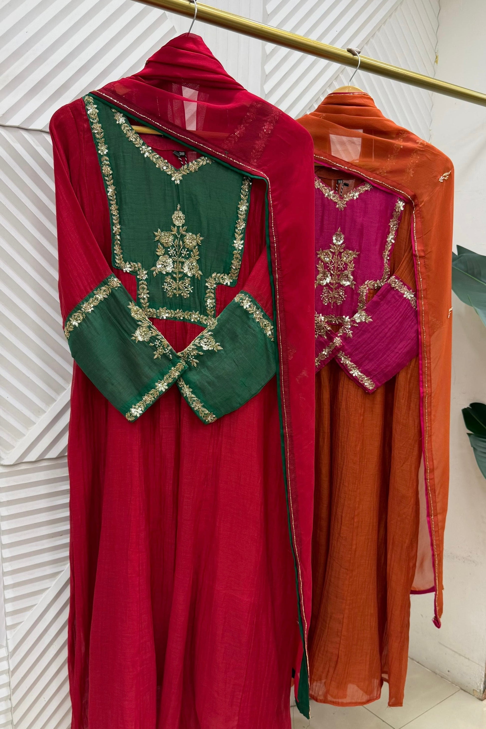✨”Lily - Premium Mul Chanderi A-Line Kurta Set