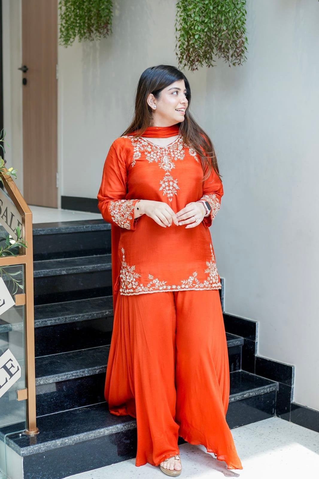 “Garara” Partywear special Dola Silk heavy Handworked Kurta Garara Set