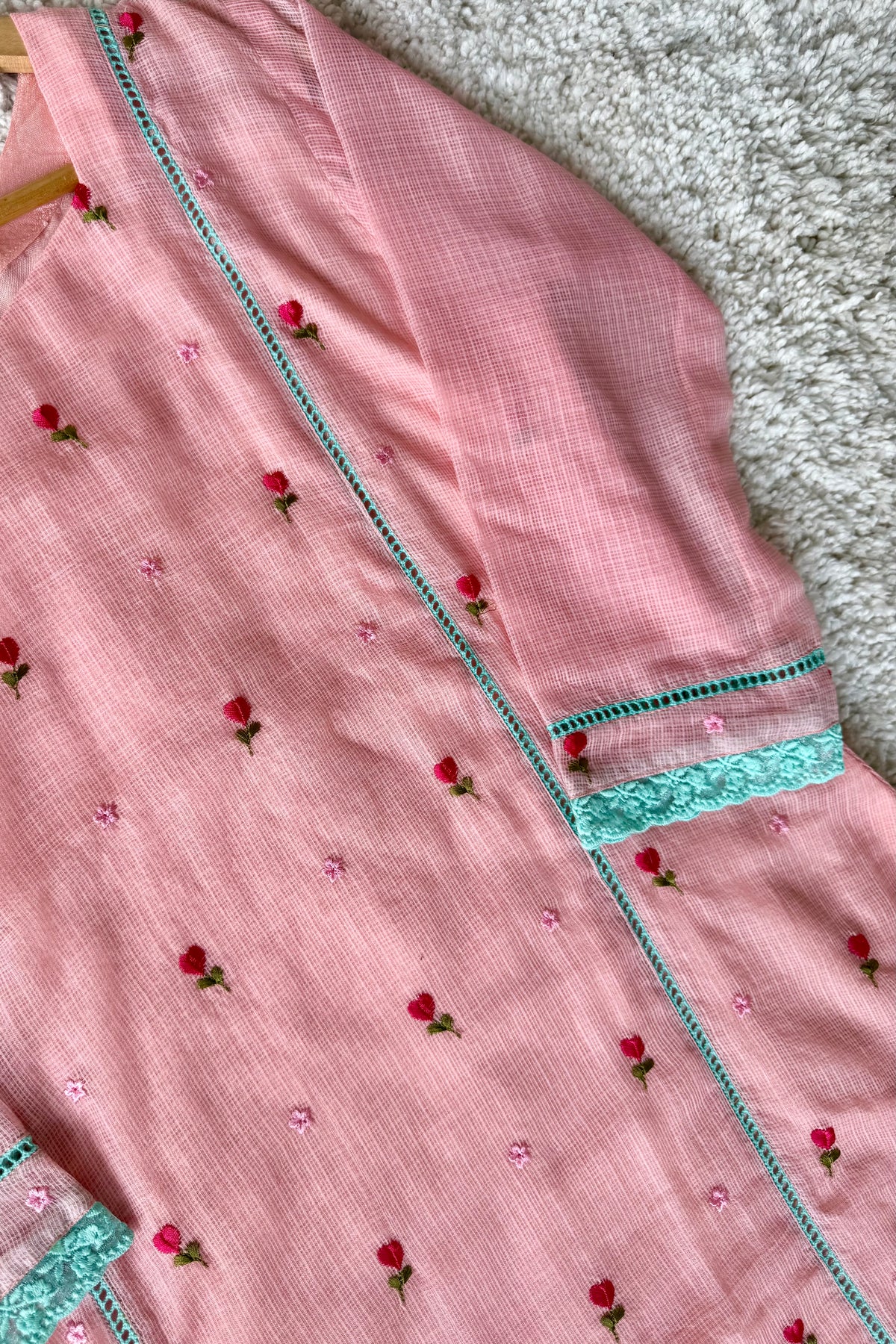 ✨Rosie - Rose Mul Kota A-Line Kurta set