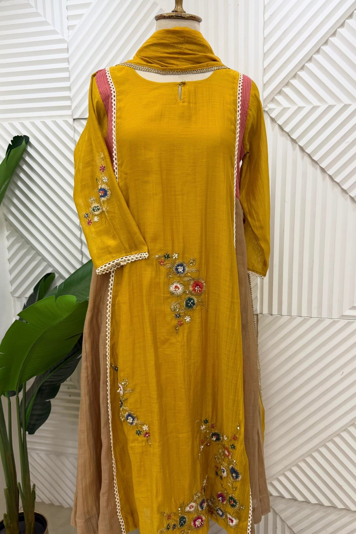 ✨Hope - Diwali Special Mul Chanderi A-Line Kurta set