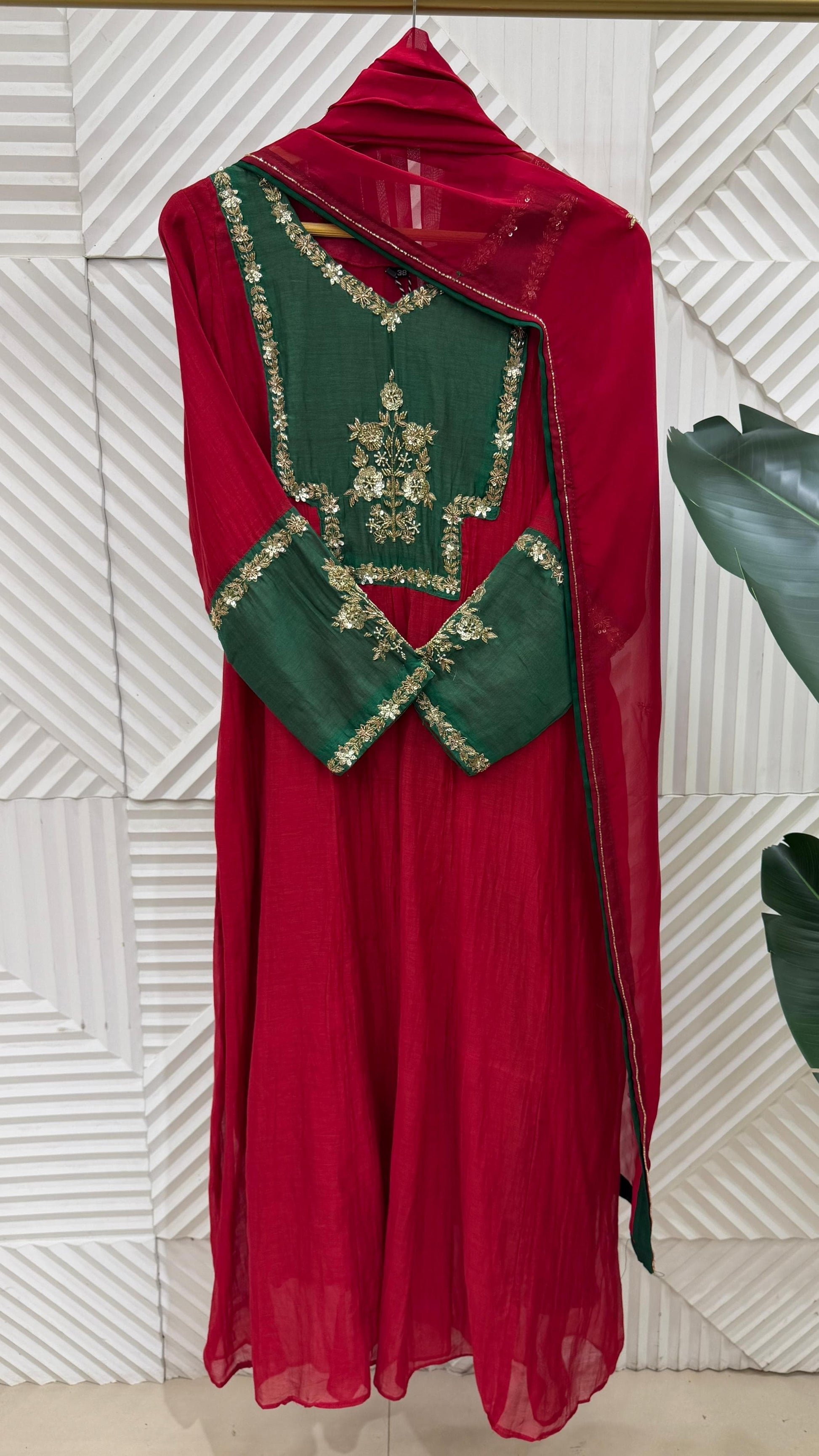 ✨”Lily - Premium Mul Chanderi A-Line Kurta Set