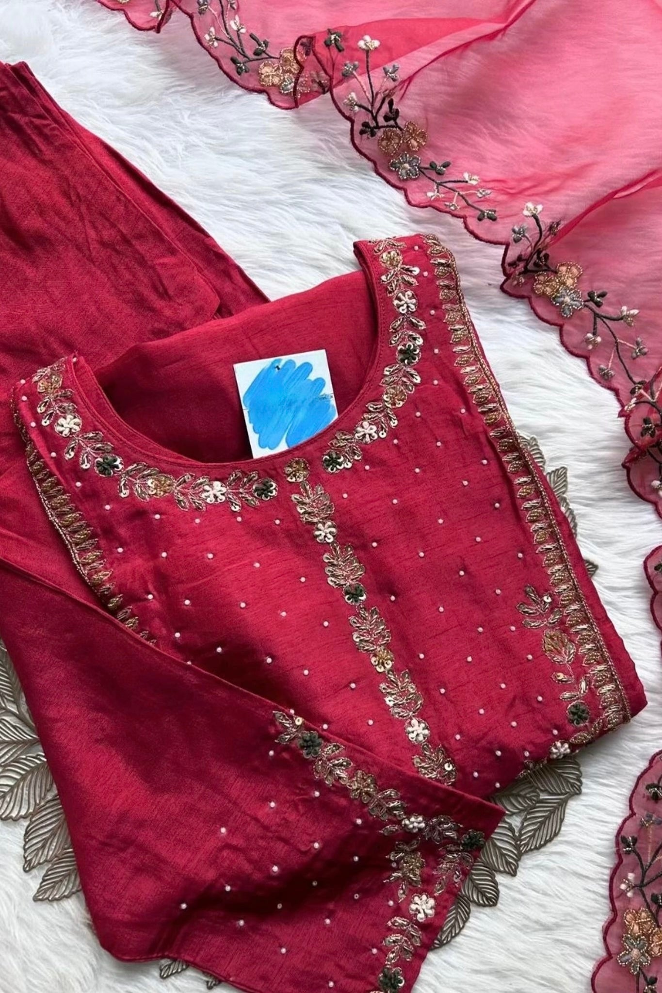 “ALKA” A very beautiful piece with zardozi & zari handwork set