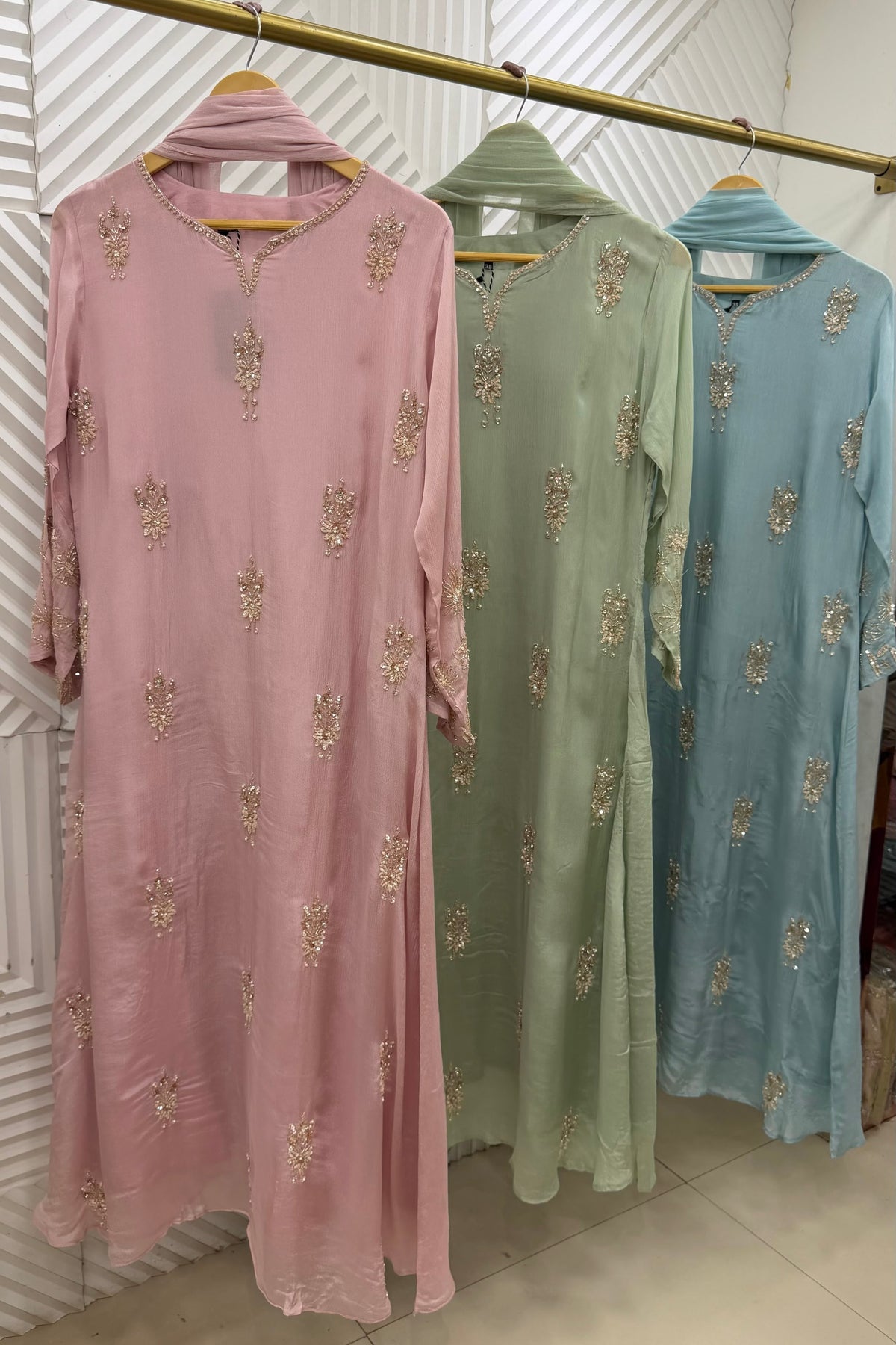 ✨Jagmag - Diwali Special Chinnon A-Line Kurta set