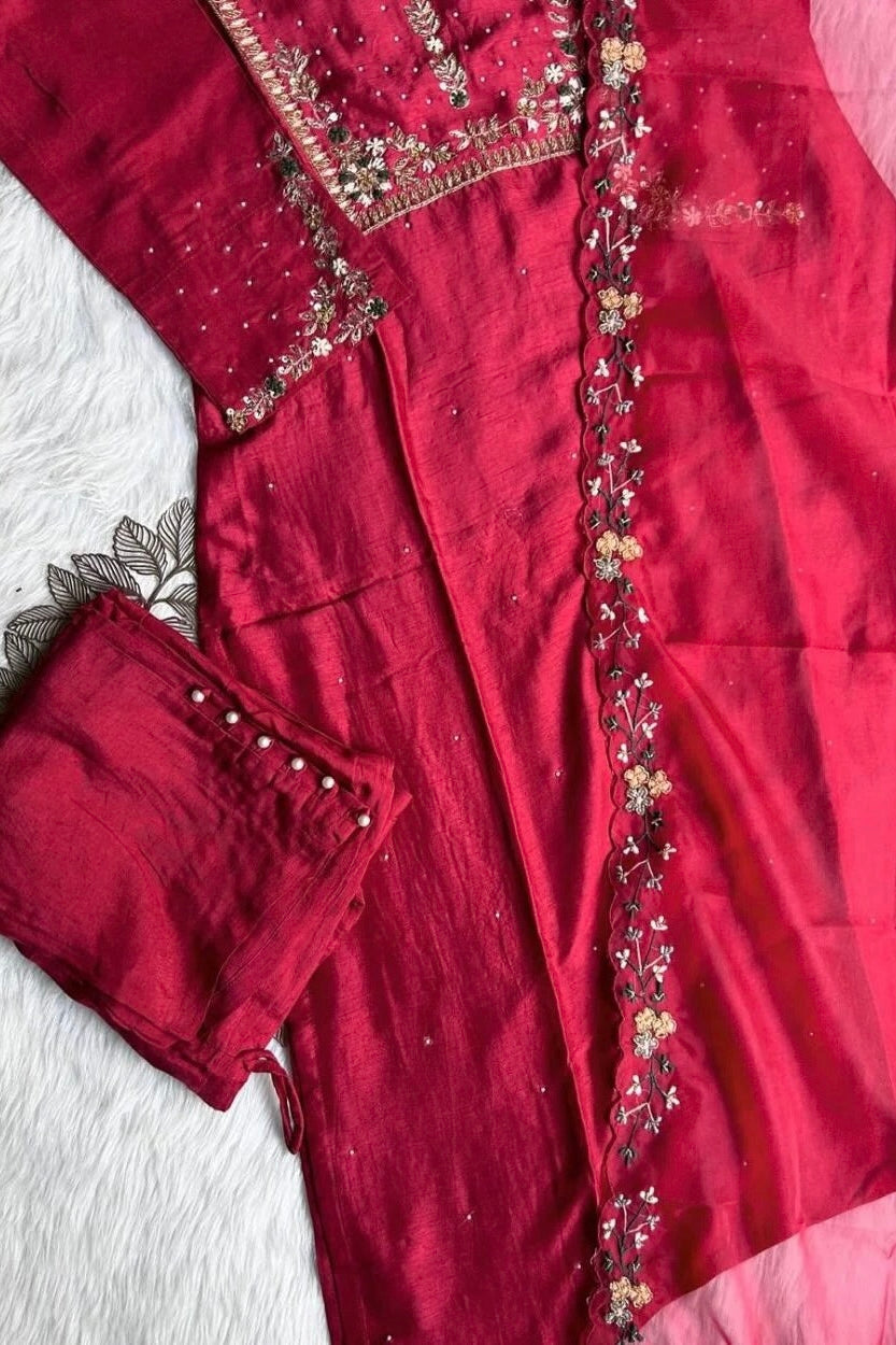 “ALKA” A very beautiful piece with zardozi & zari handwork set