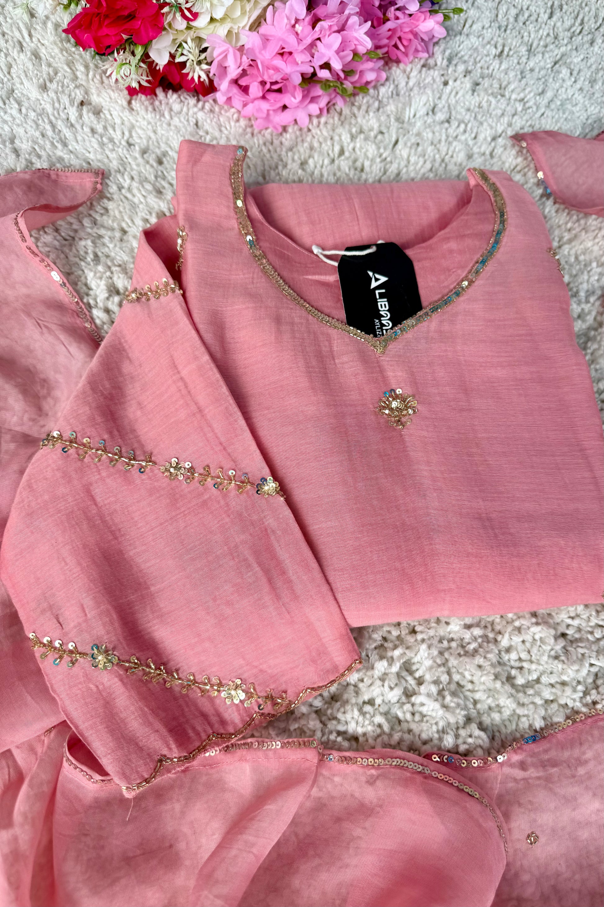 ✨”Unique- Party Wear Mul Chanderi A Line Kurta set 🛍️