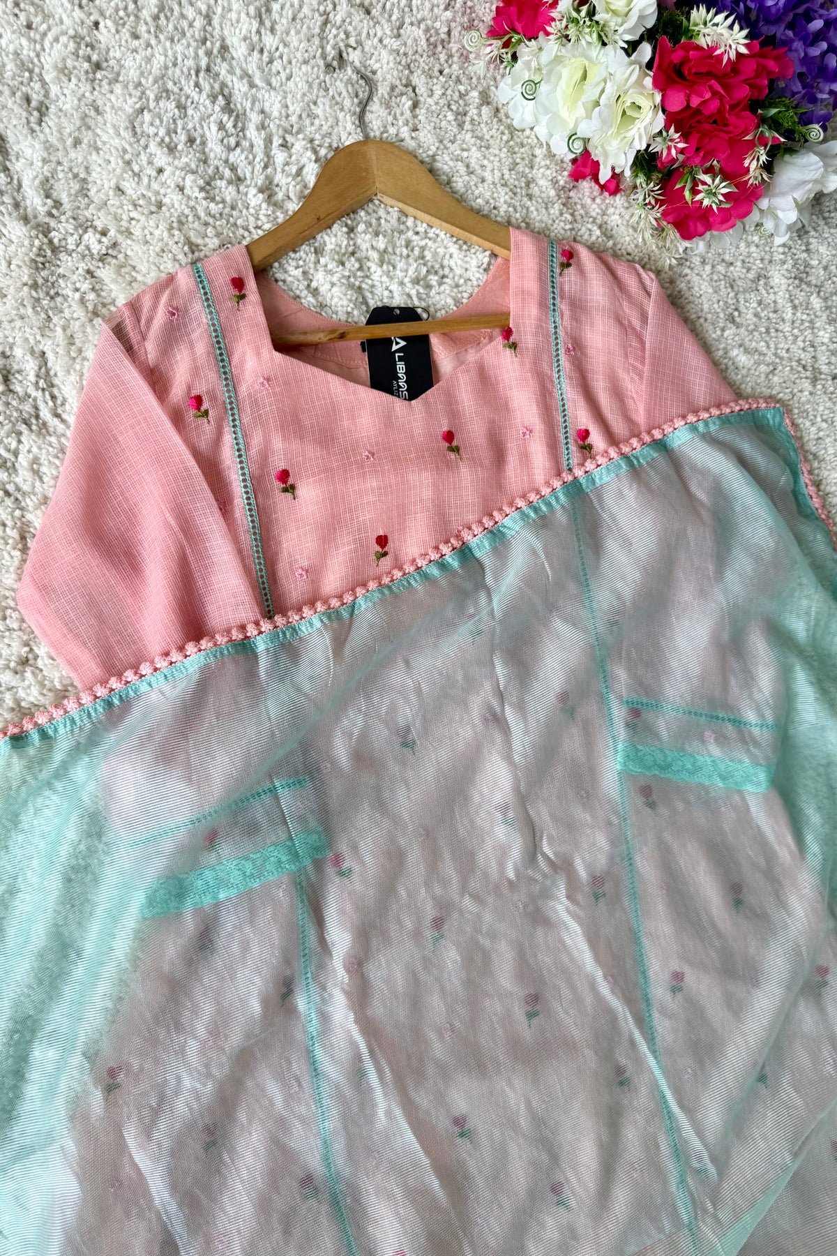 ✨Rosie - Rose Mul Kota A-Line Kurta set