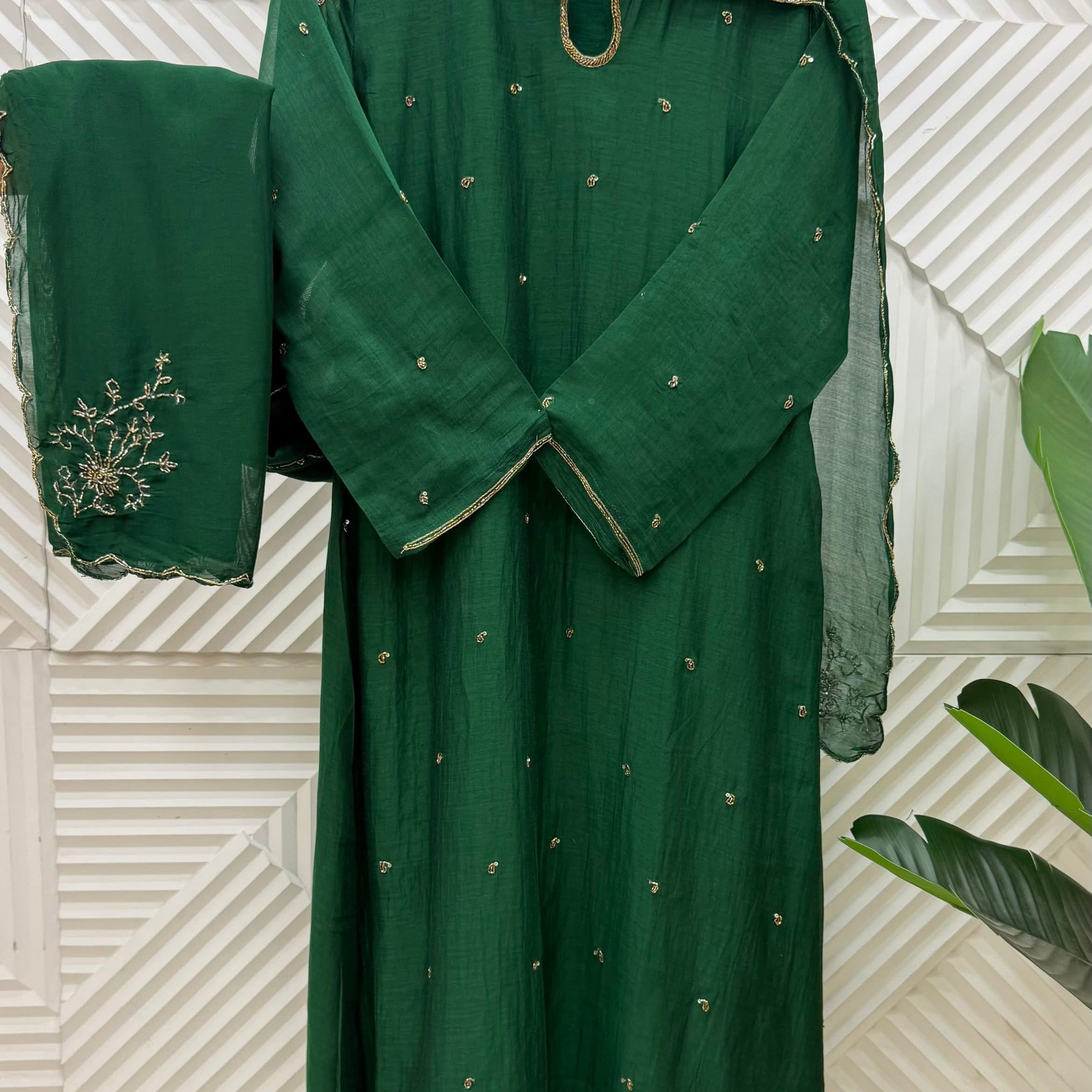 ✨Alisha - Premium Mul Chanderi A-Line Kurta set