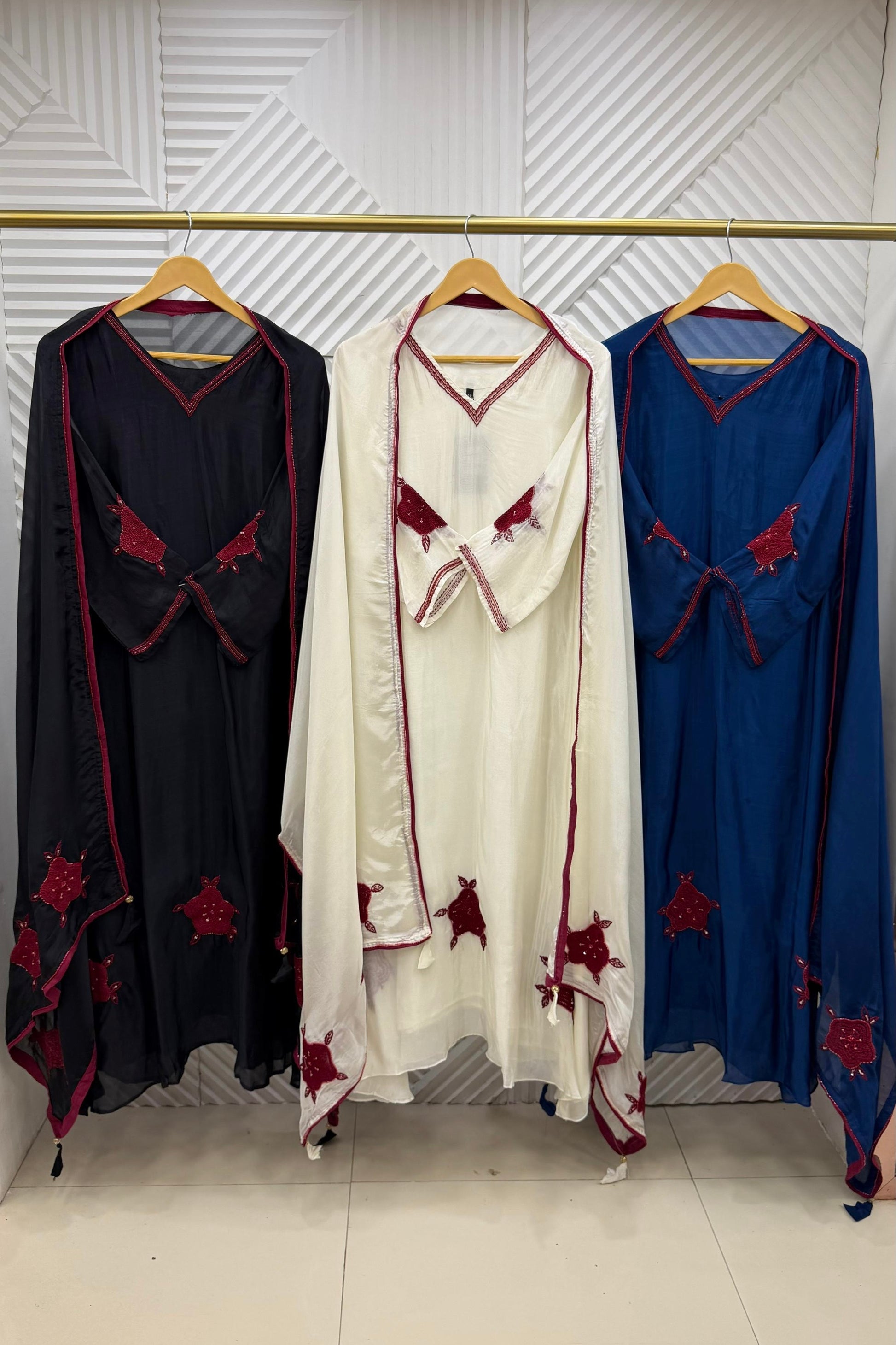 ✨Ay07- Pre Book Premium Ho Silk Resham Work A Line Suit