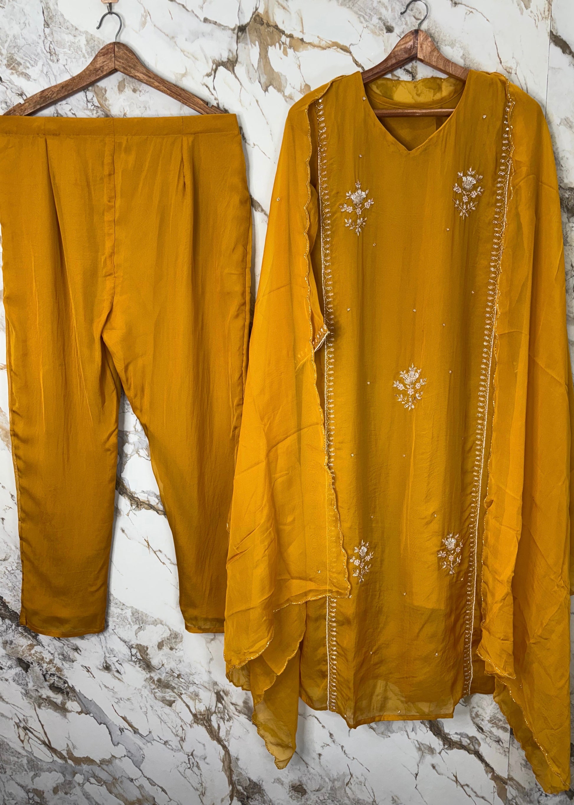 “Ujjwal” Trending Organza Viscose Suit Set