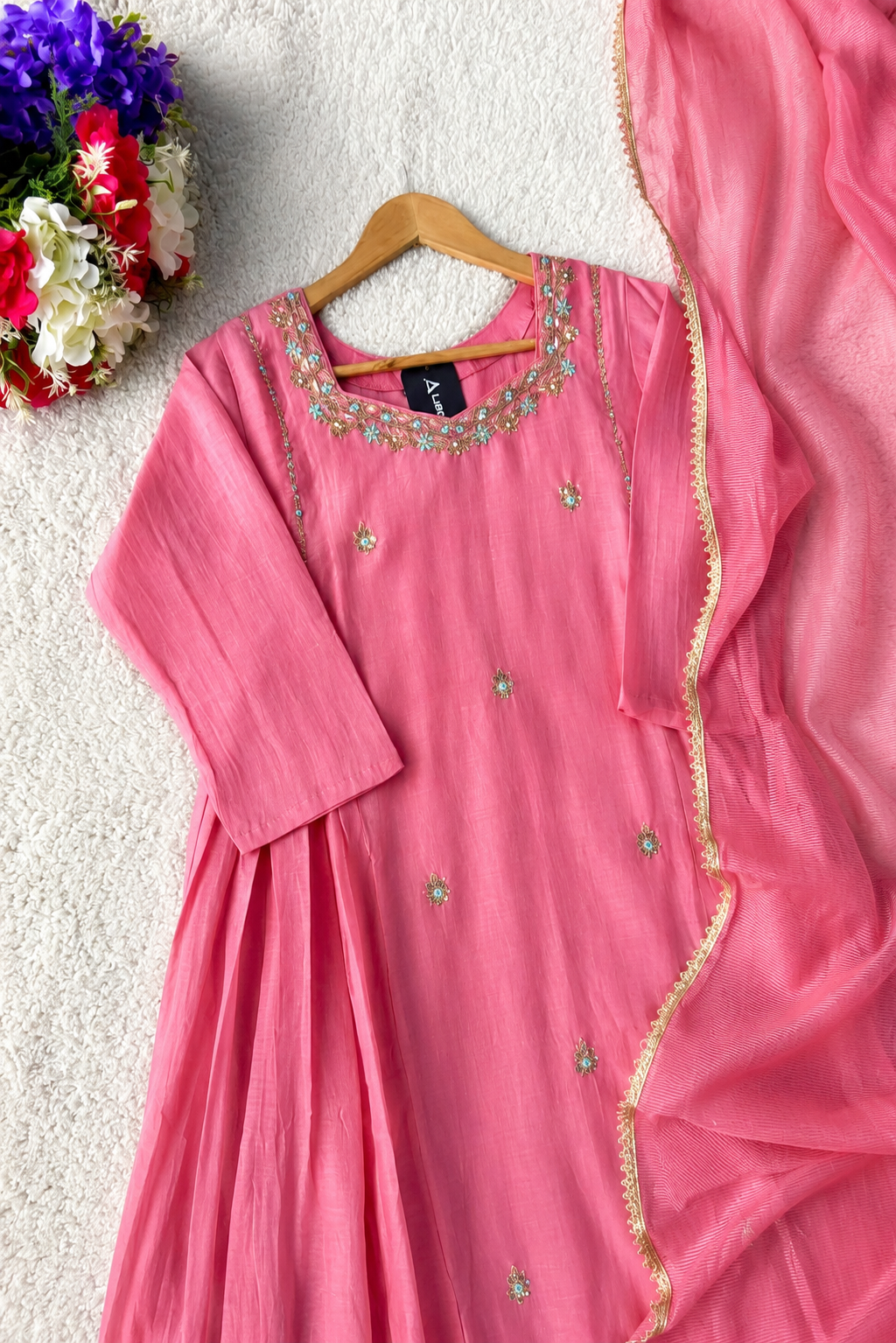 “Ayesha” Premium Mul Chanderi Anarkali Suit set 🛍️