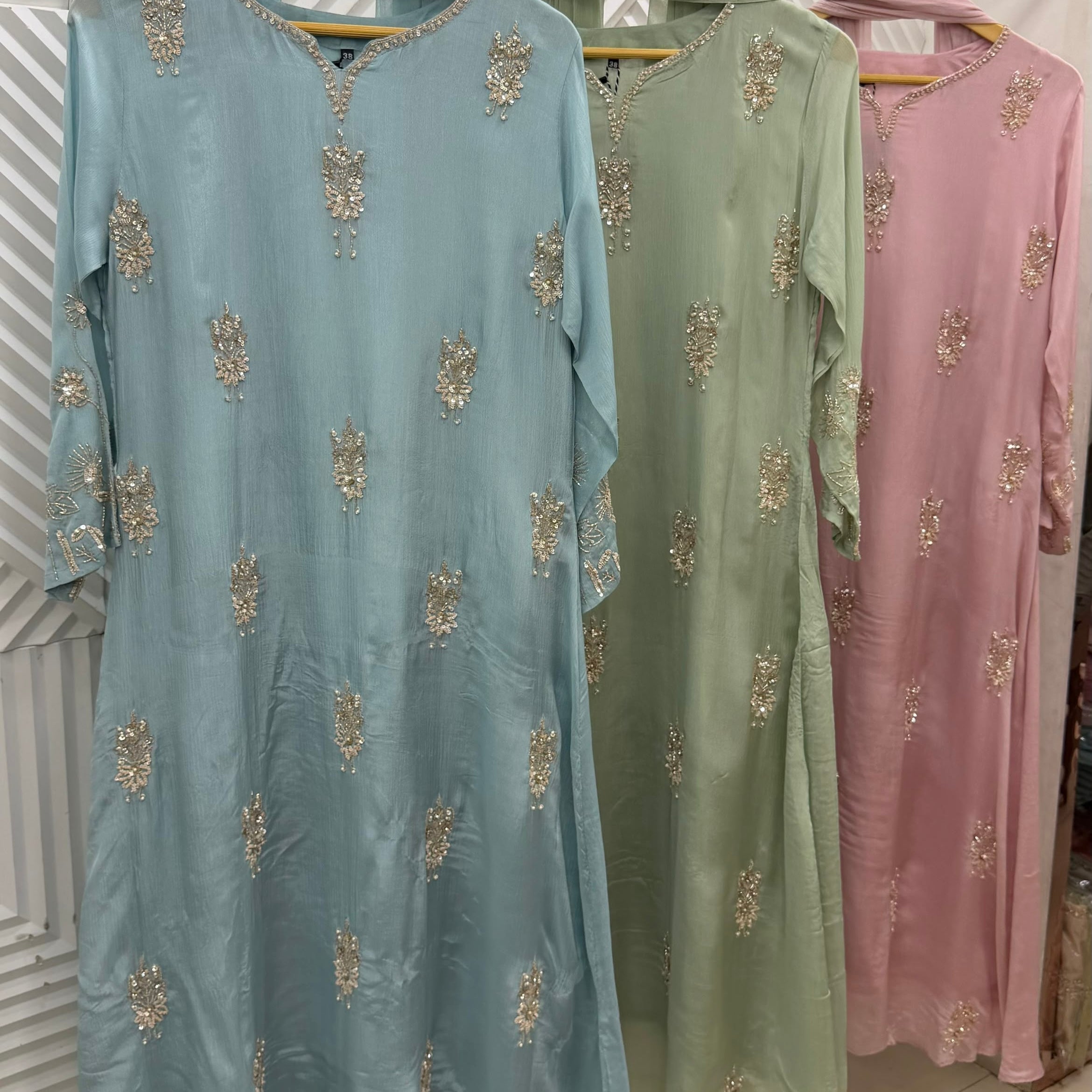 ✨Jagmag - Diwali Special Chinnon A-Line Kurta set