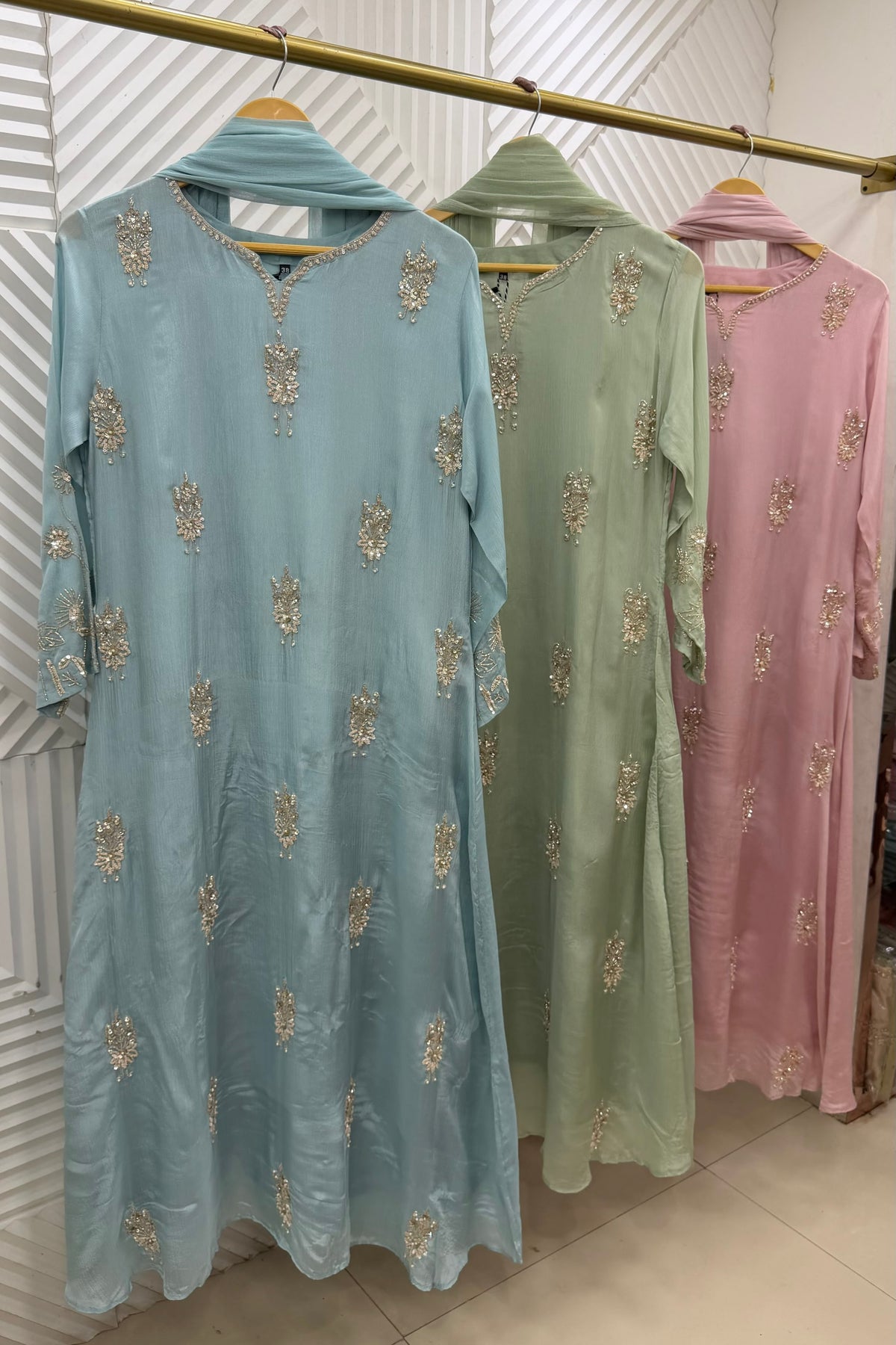 ✨Jagmag - Diwali Special Chinnon A-Line Kurta set