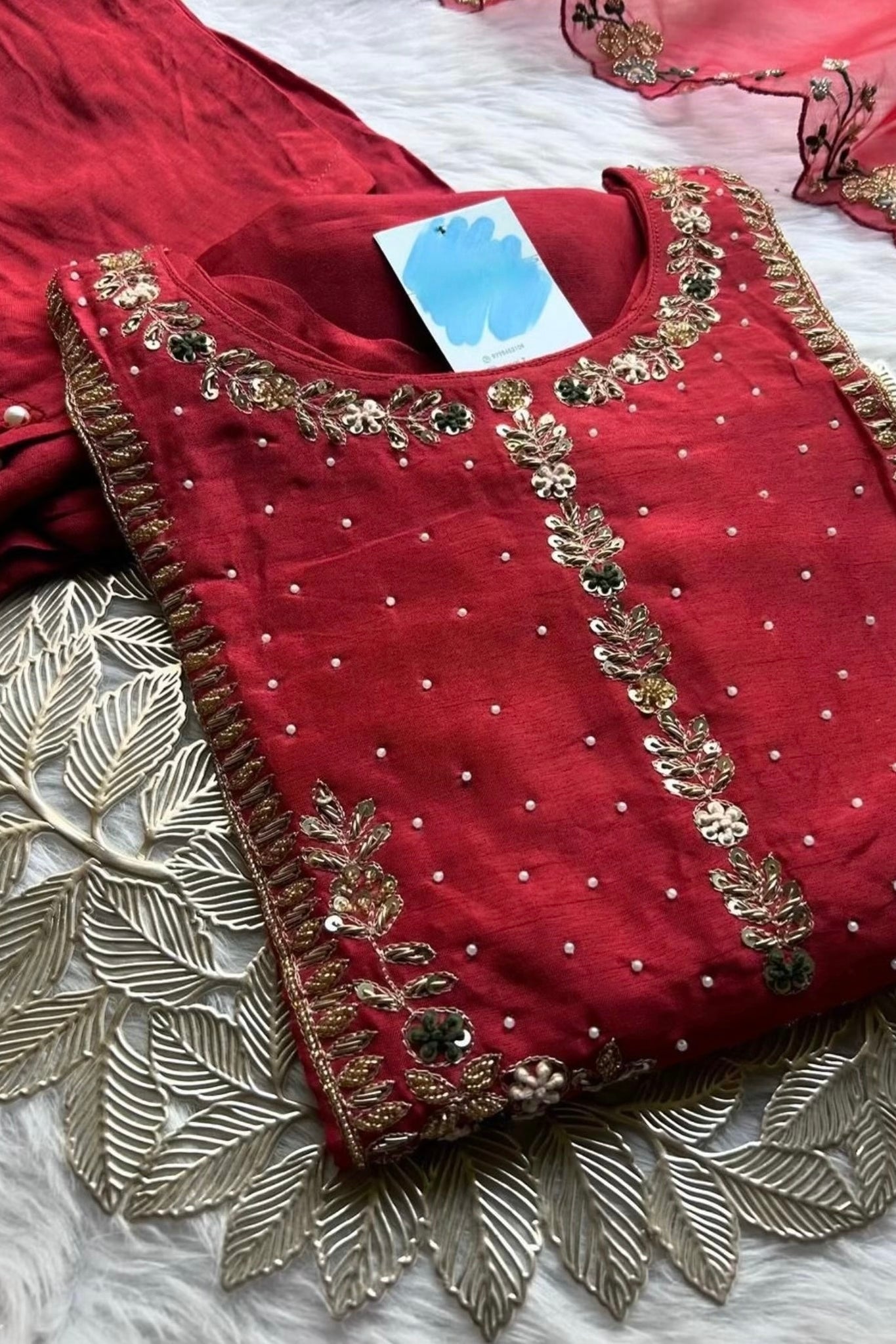 “ALKA” A very beautiful piece with zardozi & zari handwork set
