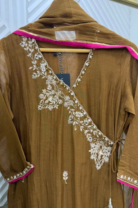 ✨ Darsini - Premium Mul Chanderi Angrakha Kurta set