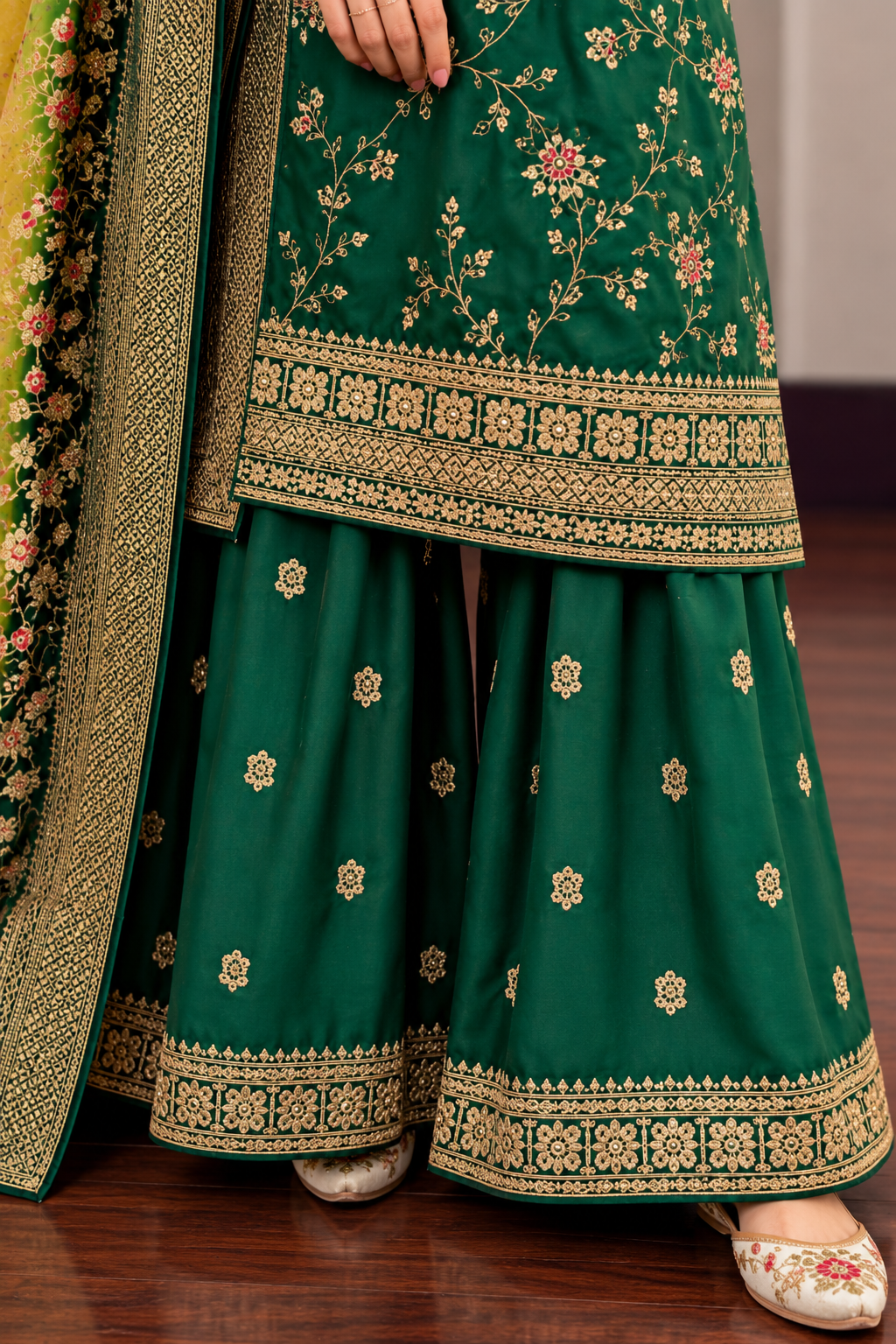 “AYAT” Festive wear Jacquard silk kurta palazzo set