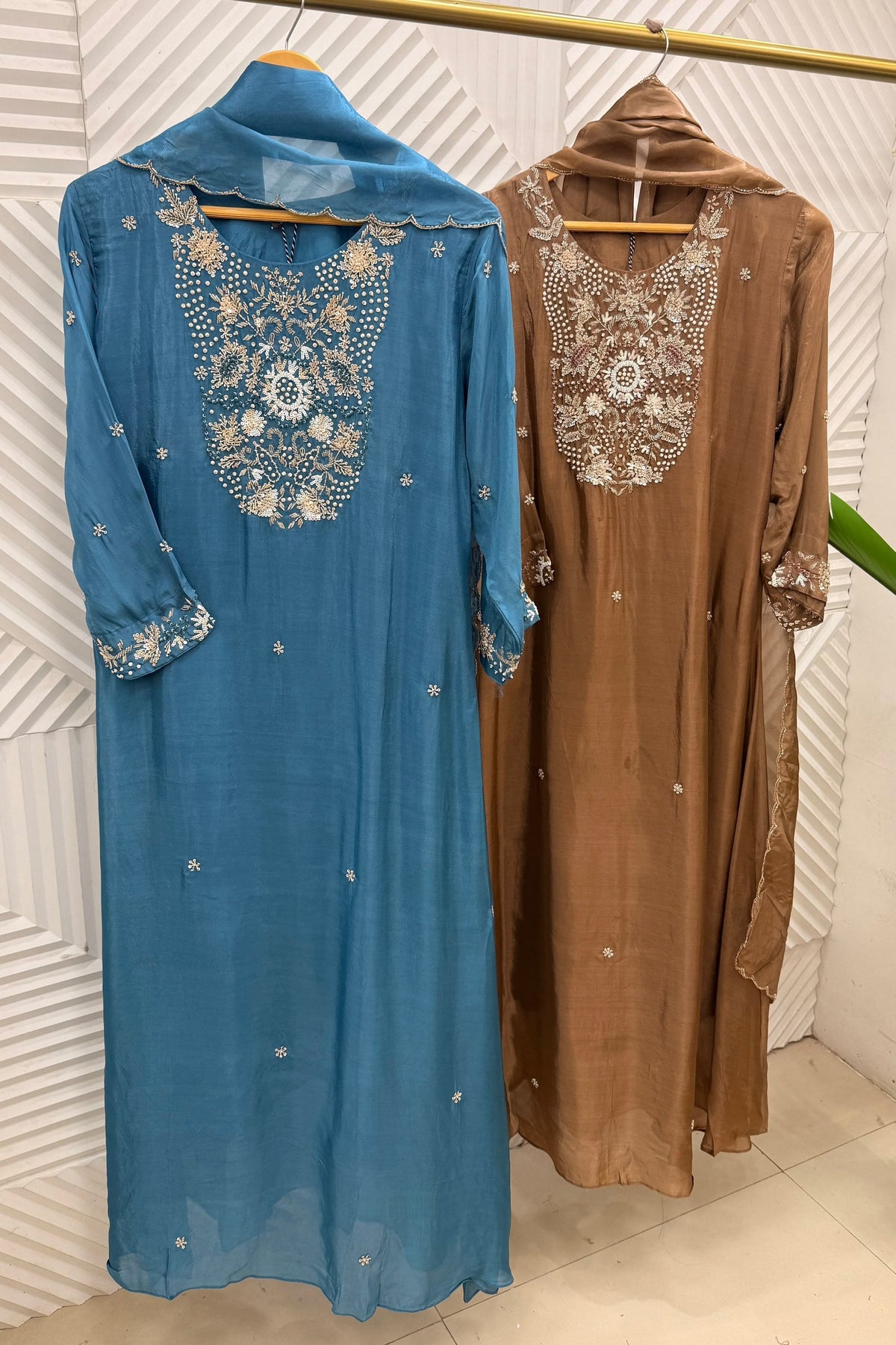✨Anvi - Premium Ho Silk A Line Kurta Set