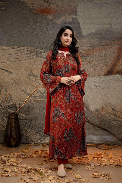 “Sukoon” Premium pakistani chinnon kurti bottom with dupatta set