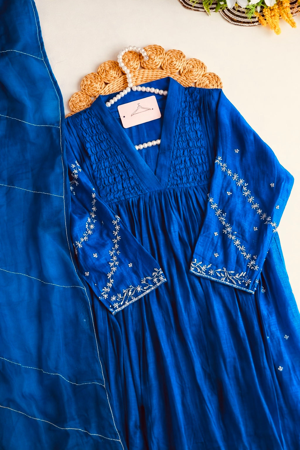 ✨Umang- Pre Book Premium Mul Chanderi Anarkali Kurta Set