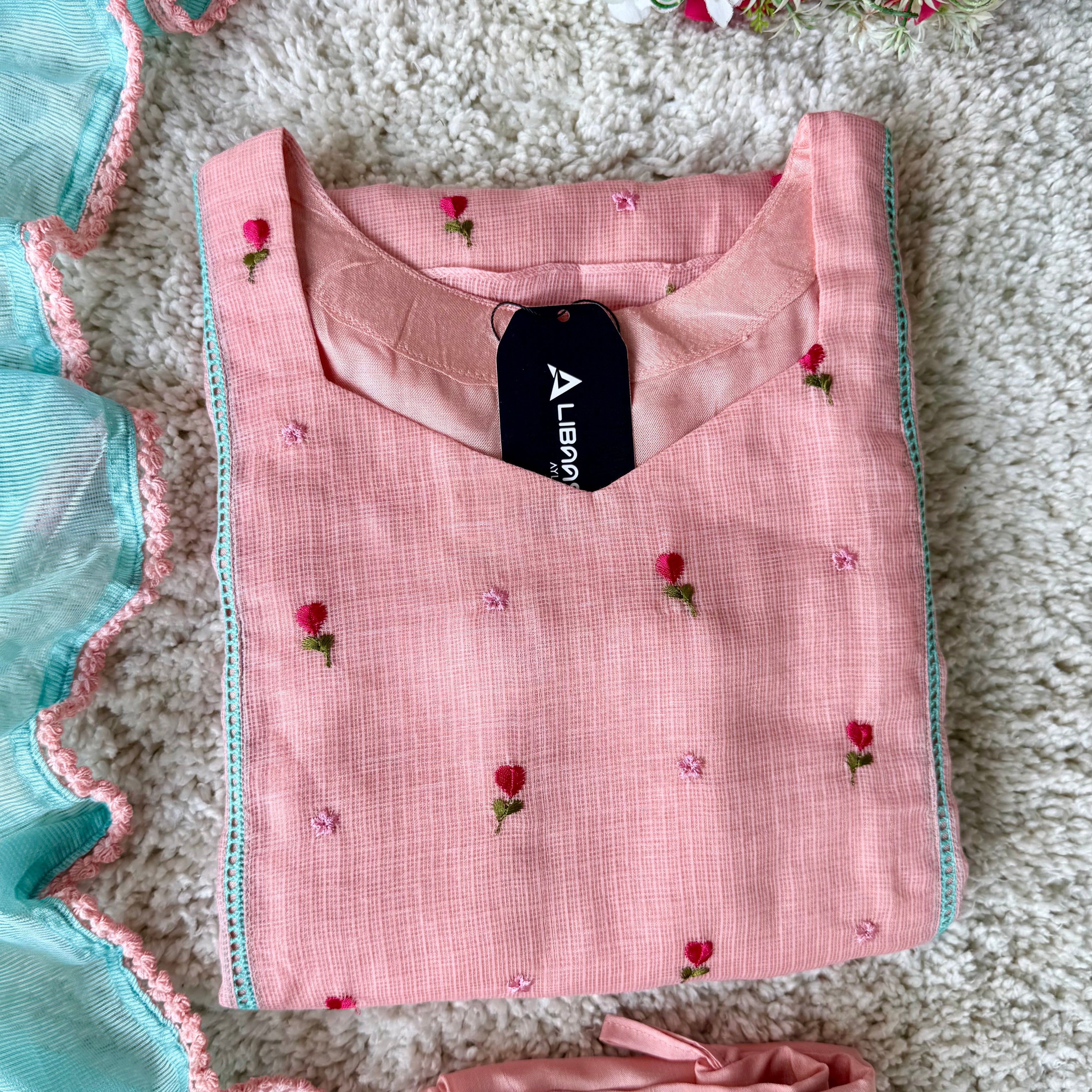 ✨Rosie - Rose Mul Kota A-Line Kurta set