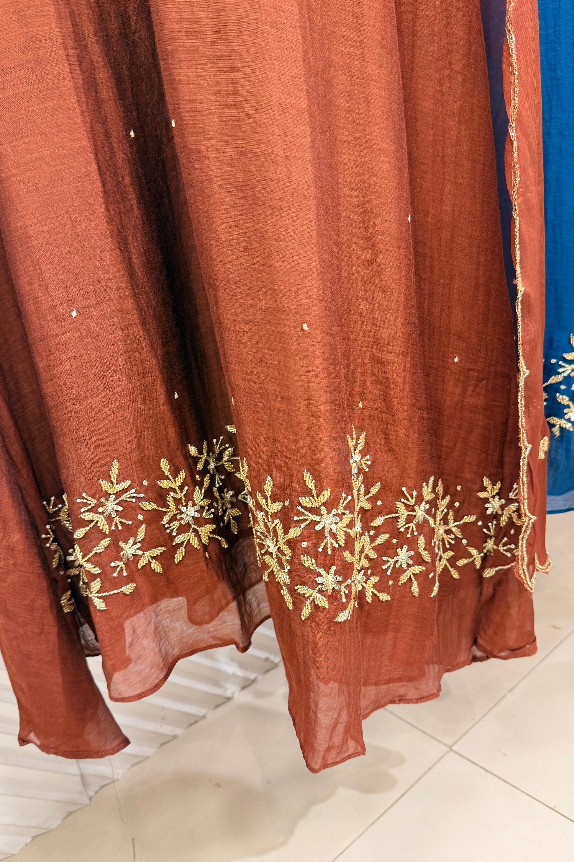 ✨”Samilsha - Premium Mul Chanderi A-Line Kurta Set