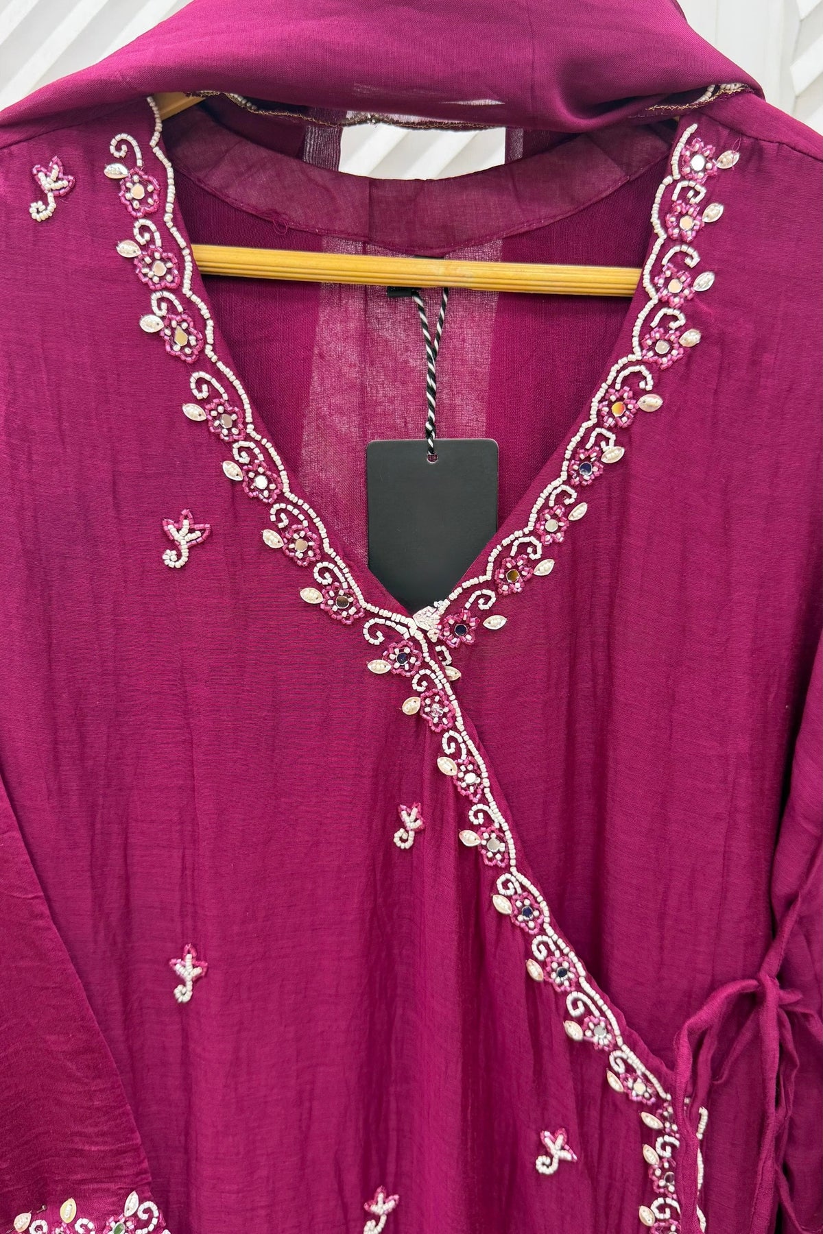 ✨Annya - Premium Mul Chanderi Angrakha Kurta Set