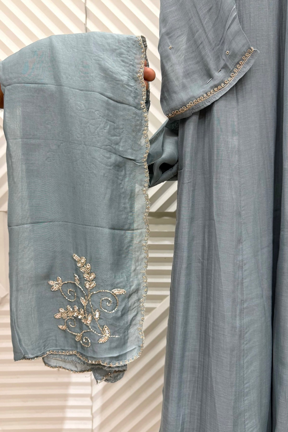 ✨Vritika - Premium Banaras mul chanderi A Line Kurta Set