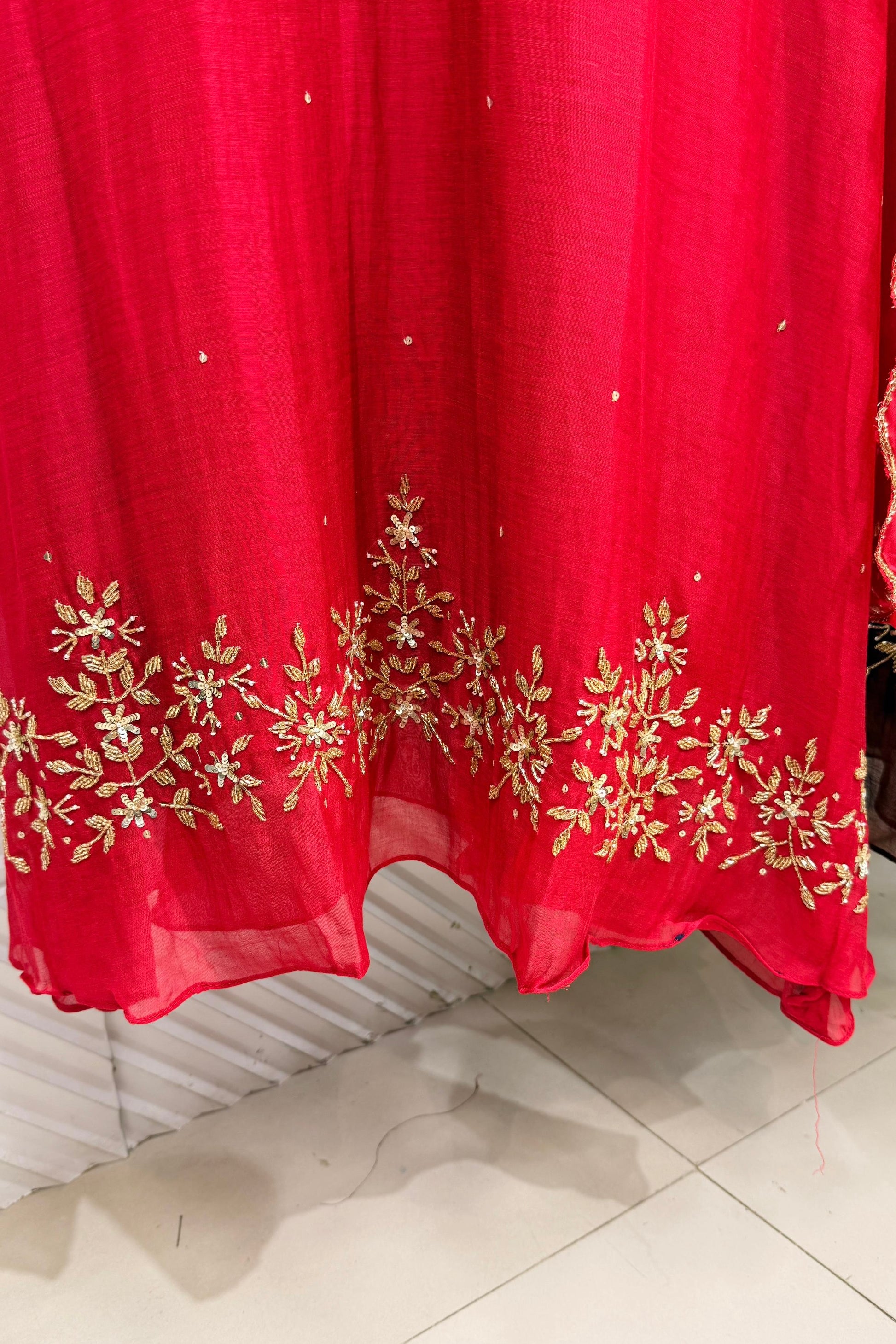✨”Samilsha - Premium Mul Chanderi A-Line Kurta Set