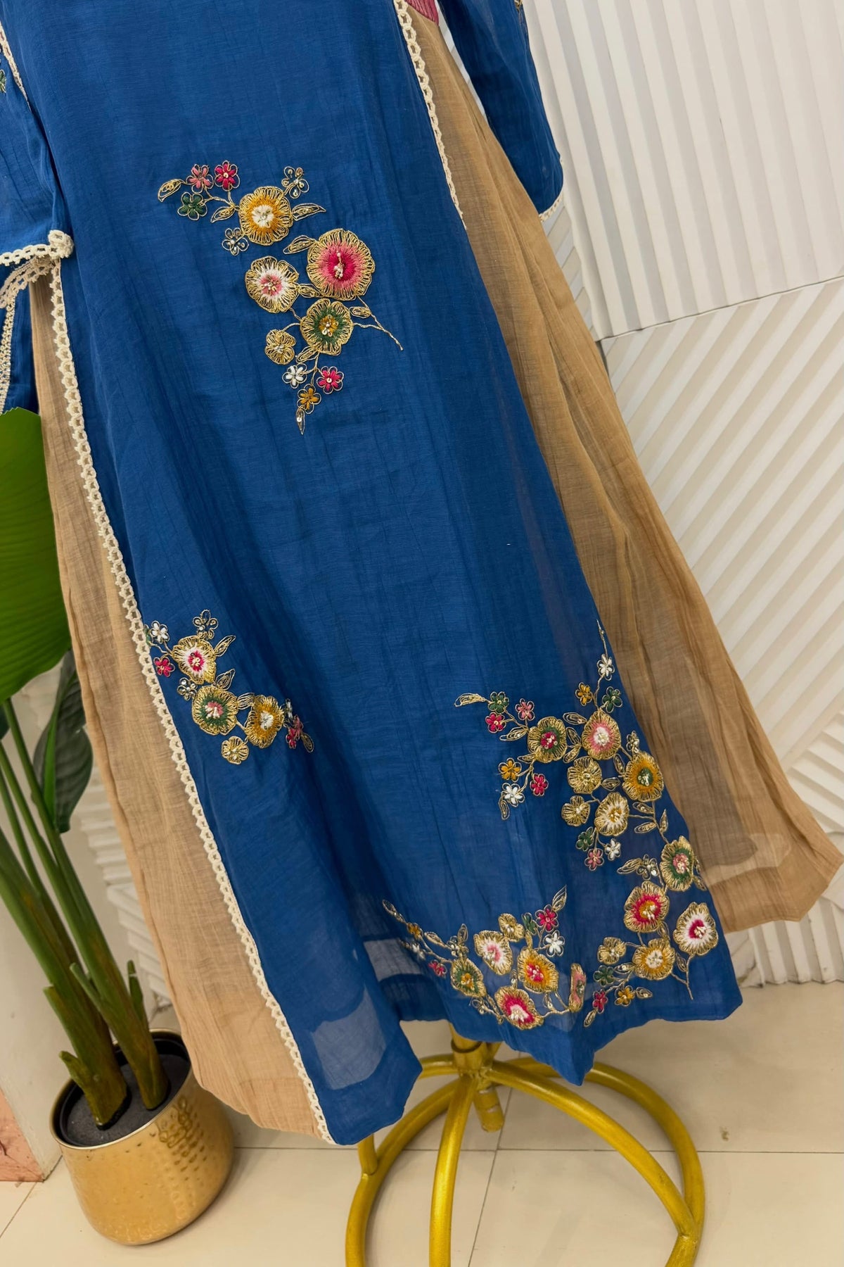✨Hope - Diwali Special Mul Chanderi A-Line Kurta set
