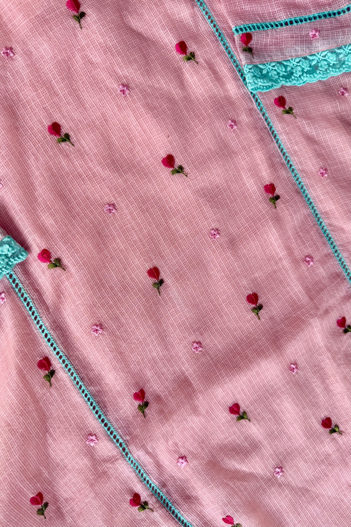 ✨Rosie - Rose Mul Kota A-Line Kurta set