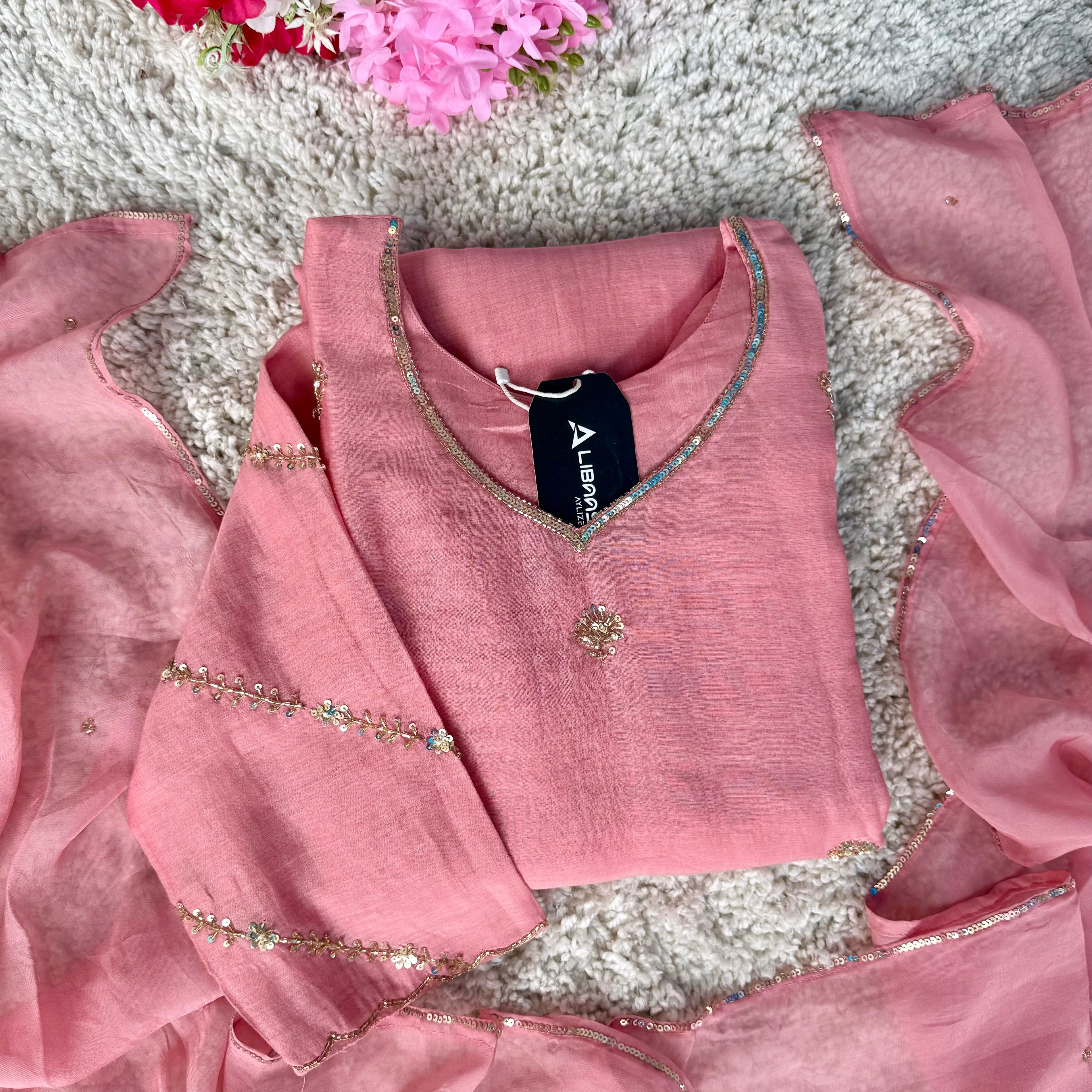 ✨”Unique- Party Wear Mul Chanderi A Line Kurta set 🛍️