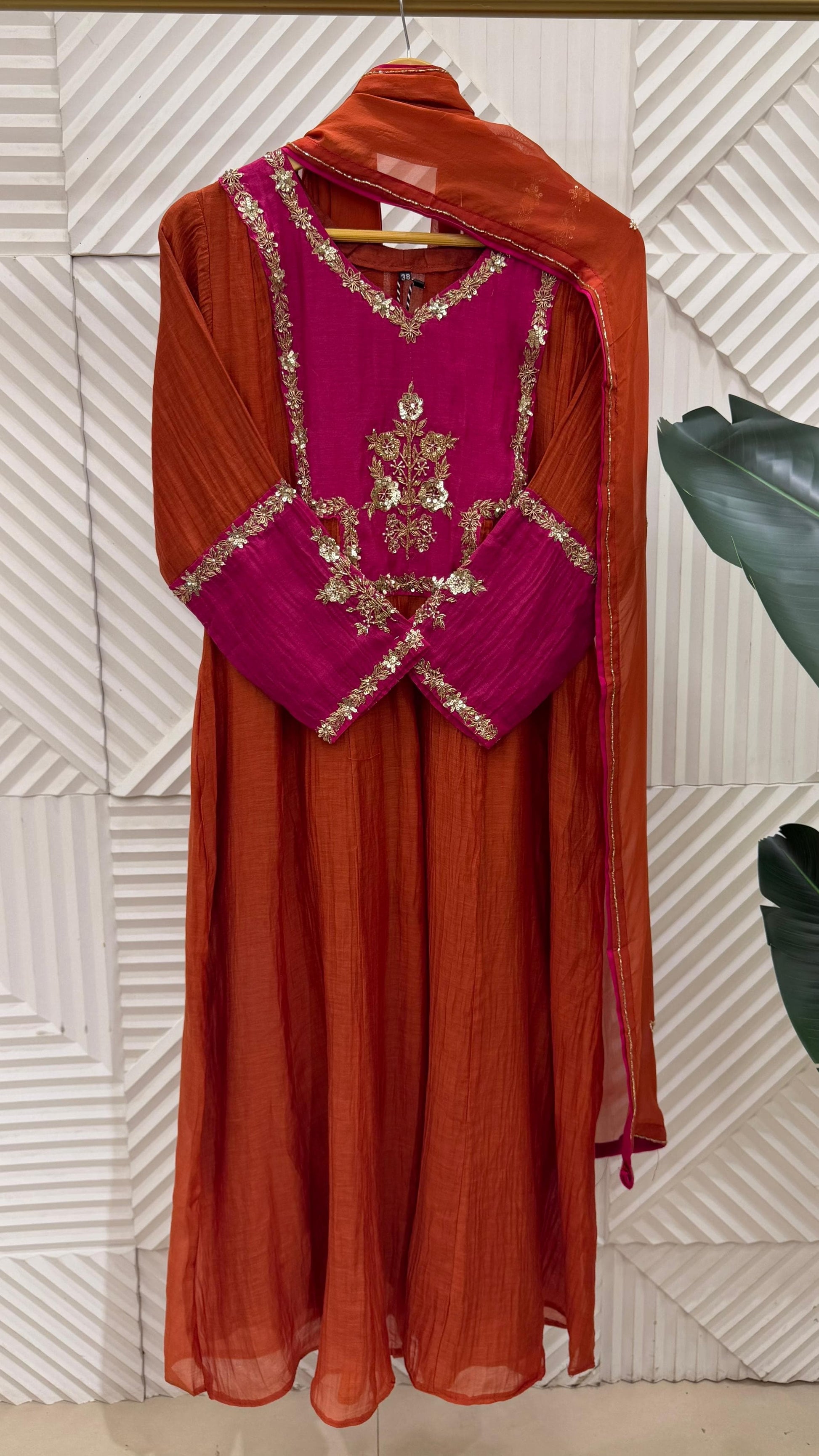 ✨”Lily - Premium Mul Chanderi A-Line Kurta Set