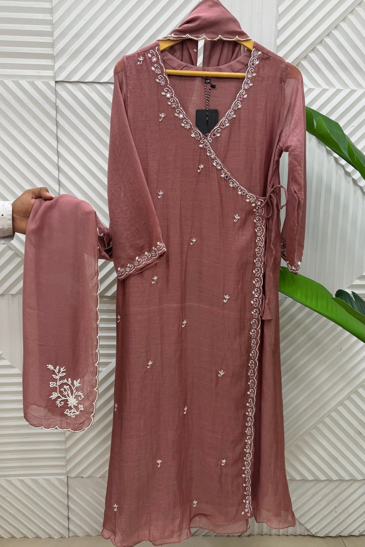 ✨Annya - Premium Mul Chanderi Angrakha Kurta Set