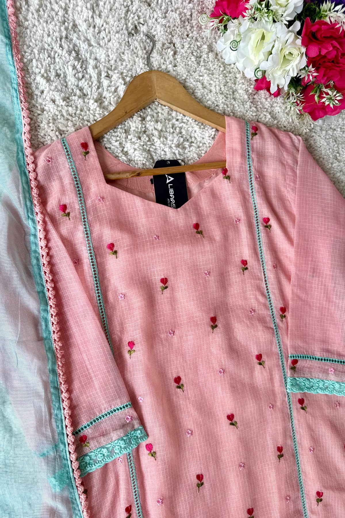 ✨Rosie - Rose Mul Kota A-Line Kurta set