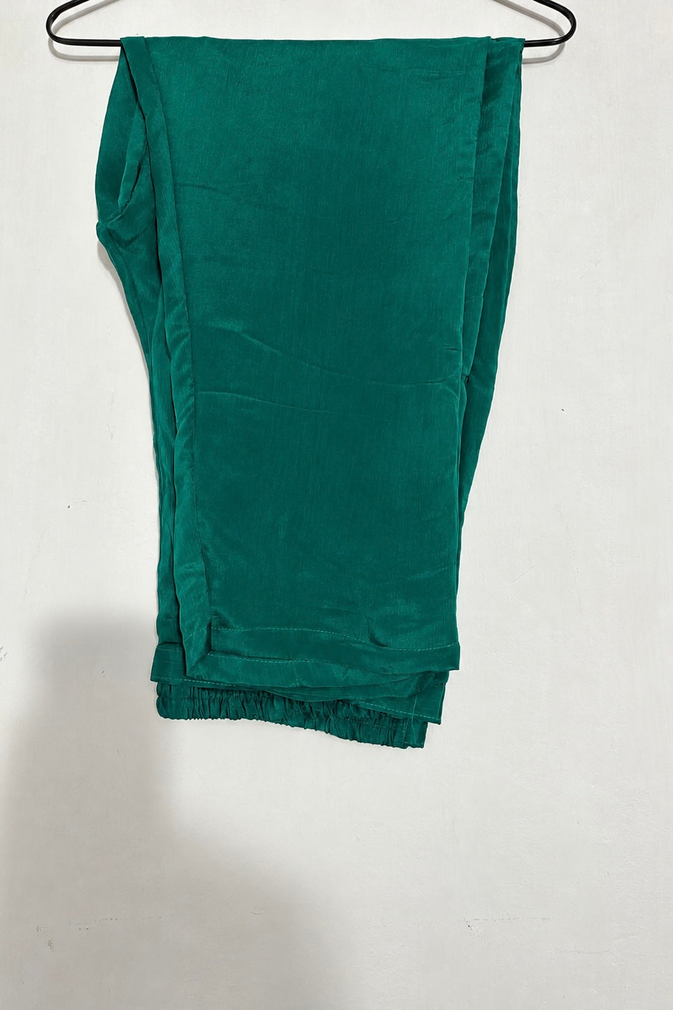 “Noor” Introducing Emerald Green Heavy Handwork Chinnon A Line Suit