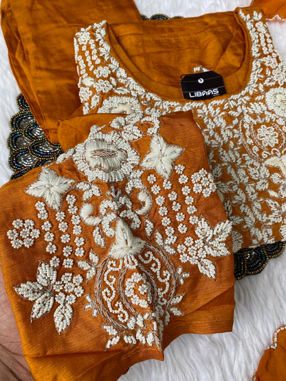 “ SUHANA” A very beautiful festival wear special rust orange set