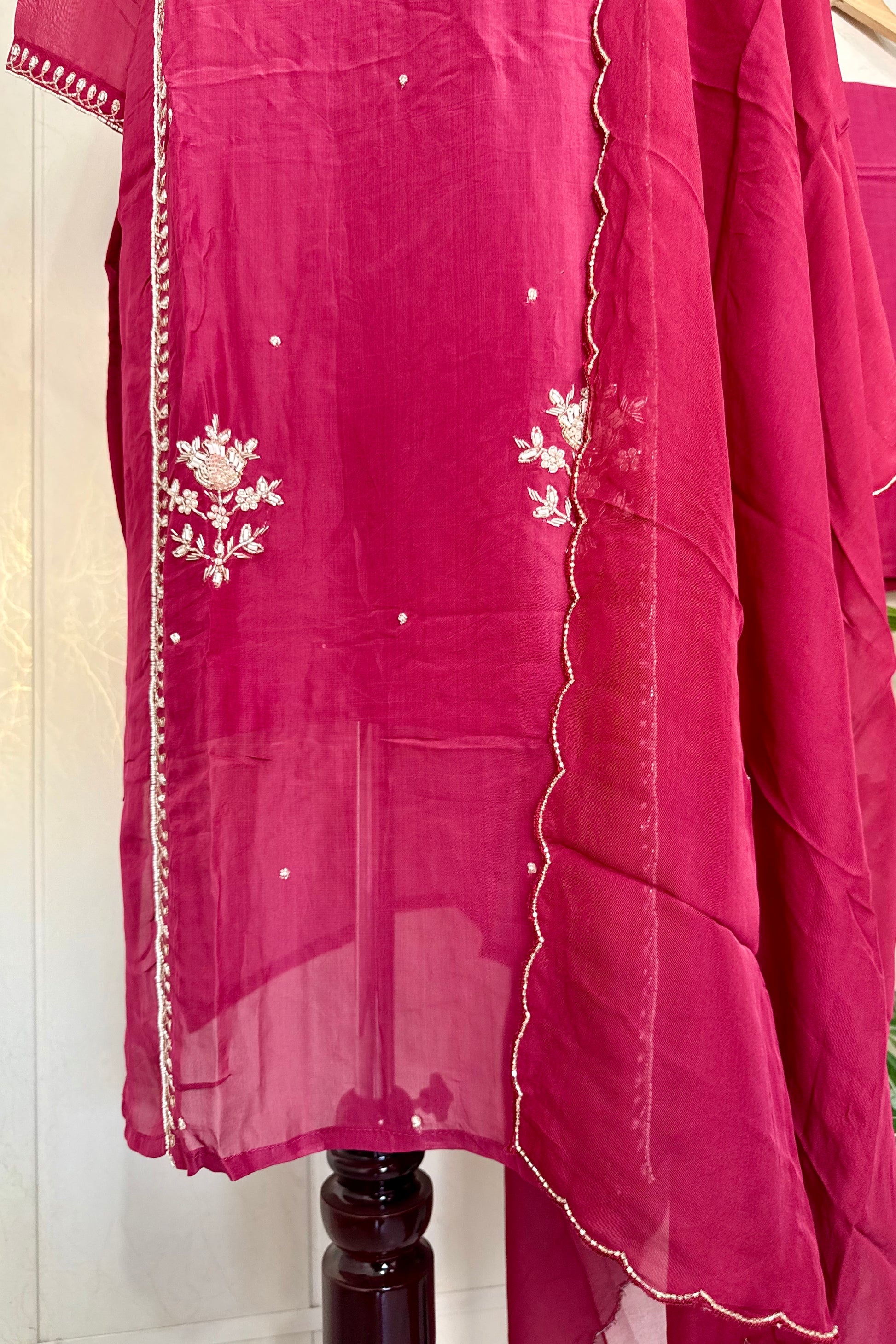 “”Ujjwal” Trending Organza Viscose Suit set 🛍️