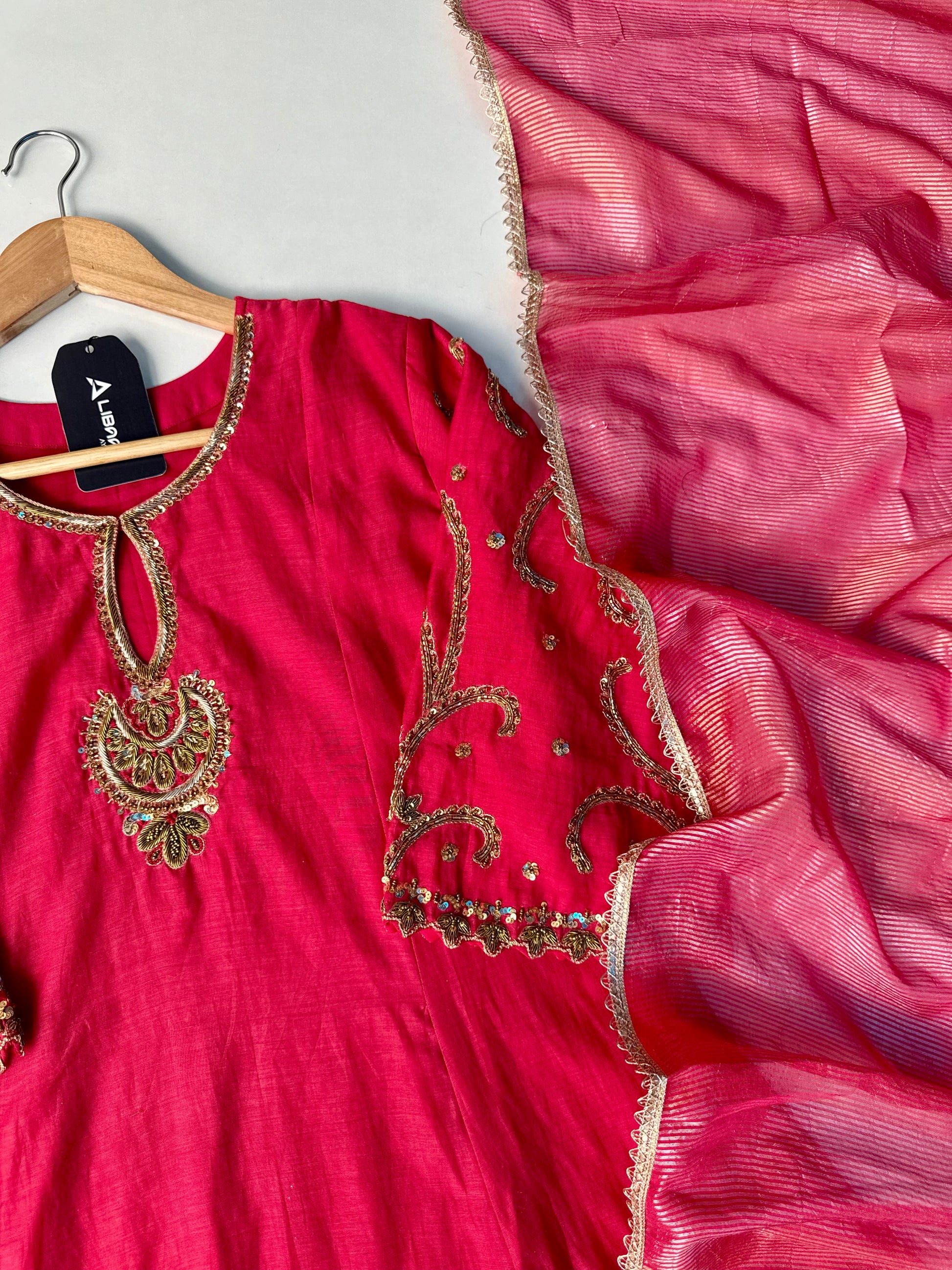 “Myra” Premium Mul Chanderi A line Anarkali Kurta Set