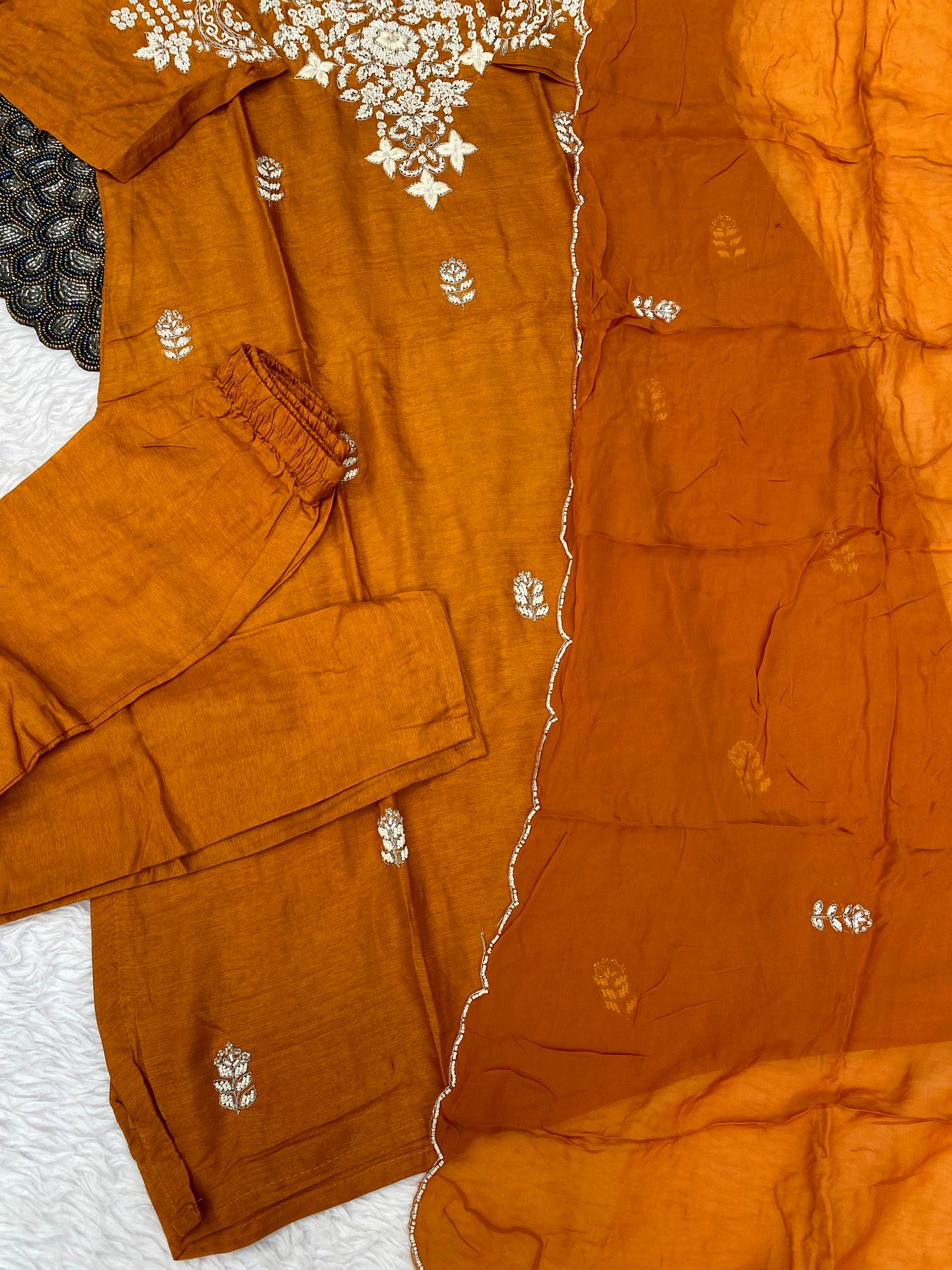 “ SUHANA” A very beautiful festival wear special rust orange set