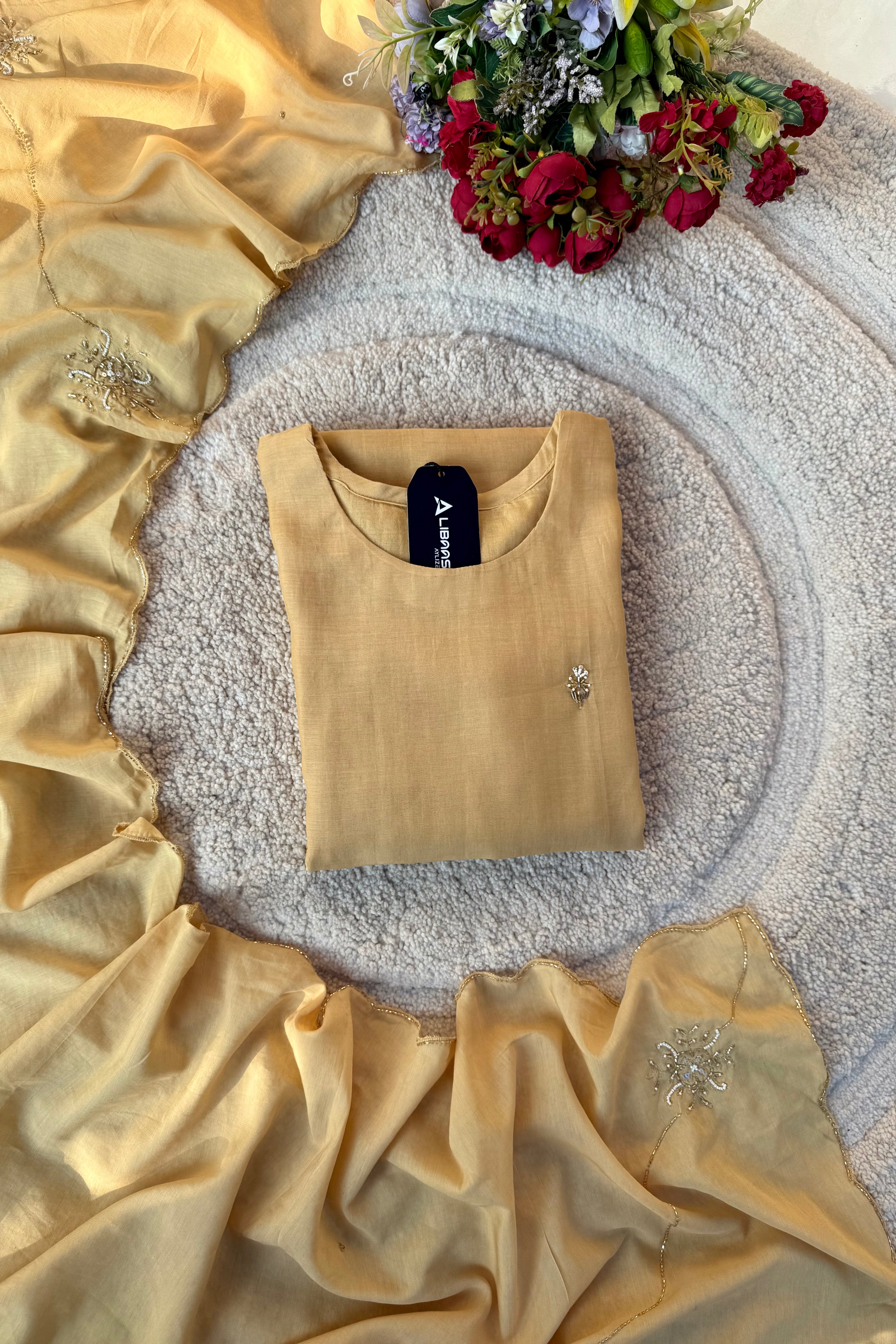 “Iqrah” premium Mul-Chanderi Party wear A Line suit set