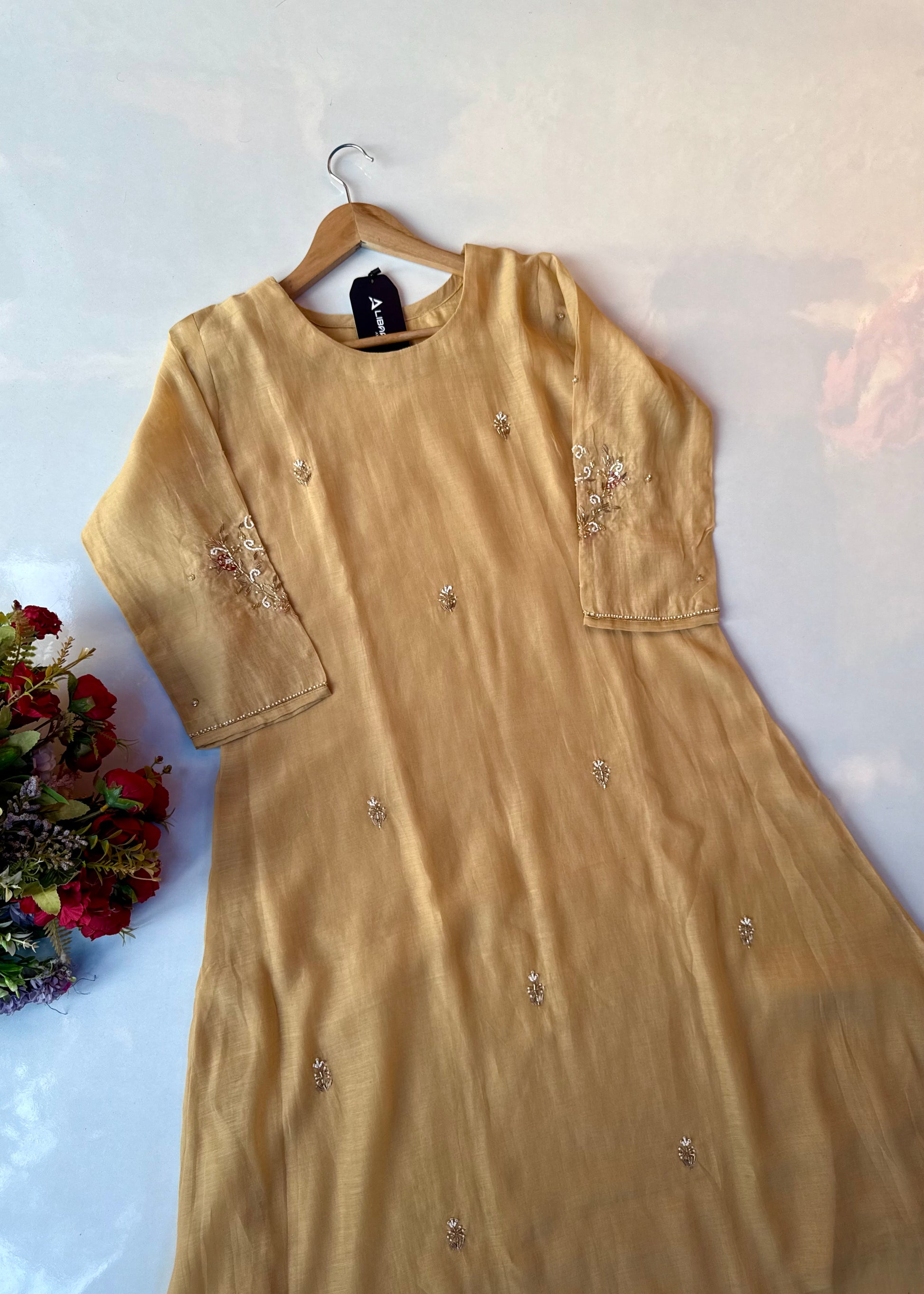 “Iqrah” premium Mul-Chanderi Party wear A Line suit set