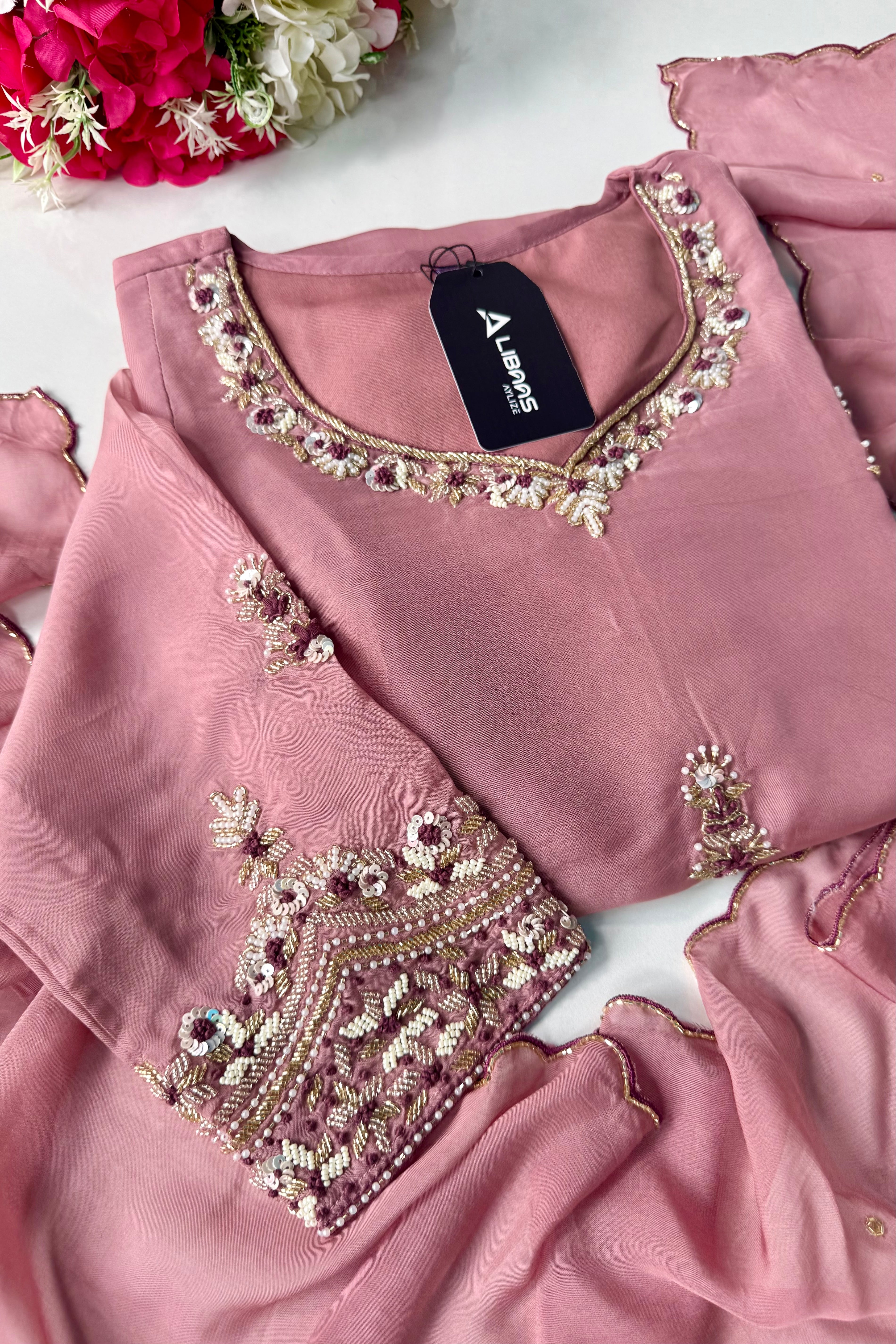 🛍️Alina - Premium Designer Organza Viscose A Line Kurta Set