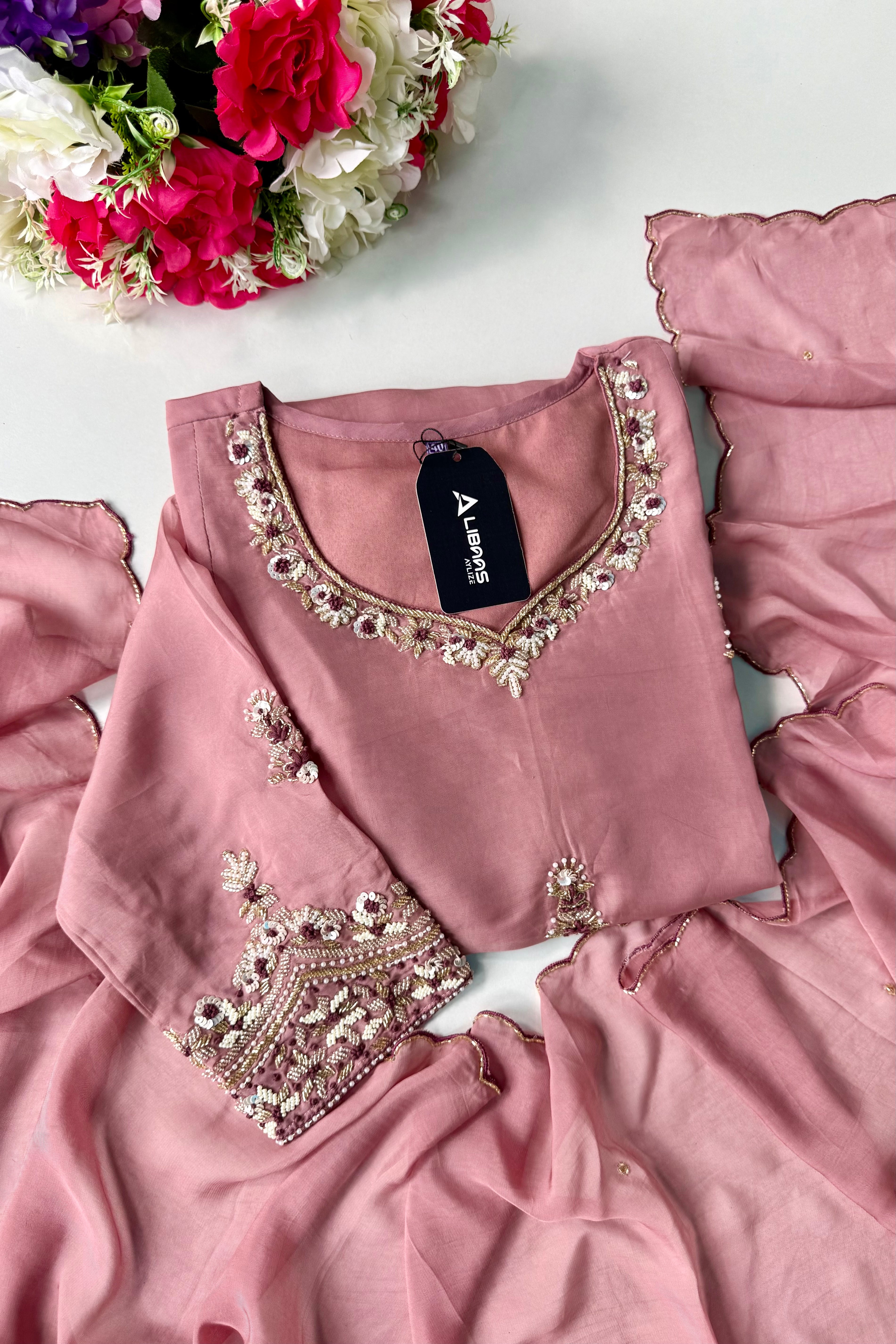 🛍️Alina - Premium Designer Organza Viscose A Line Kurta Set