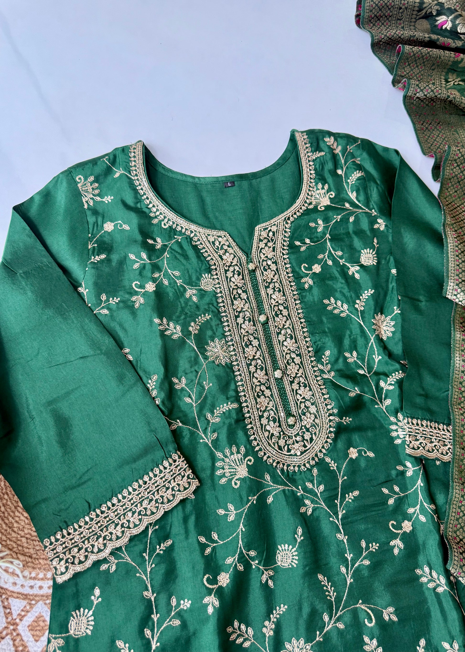 “AYAT” Festive wear Jacquard silk kurta palazzo set
