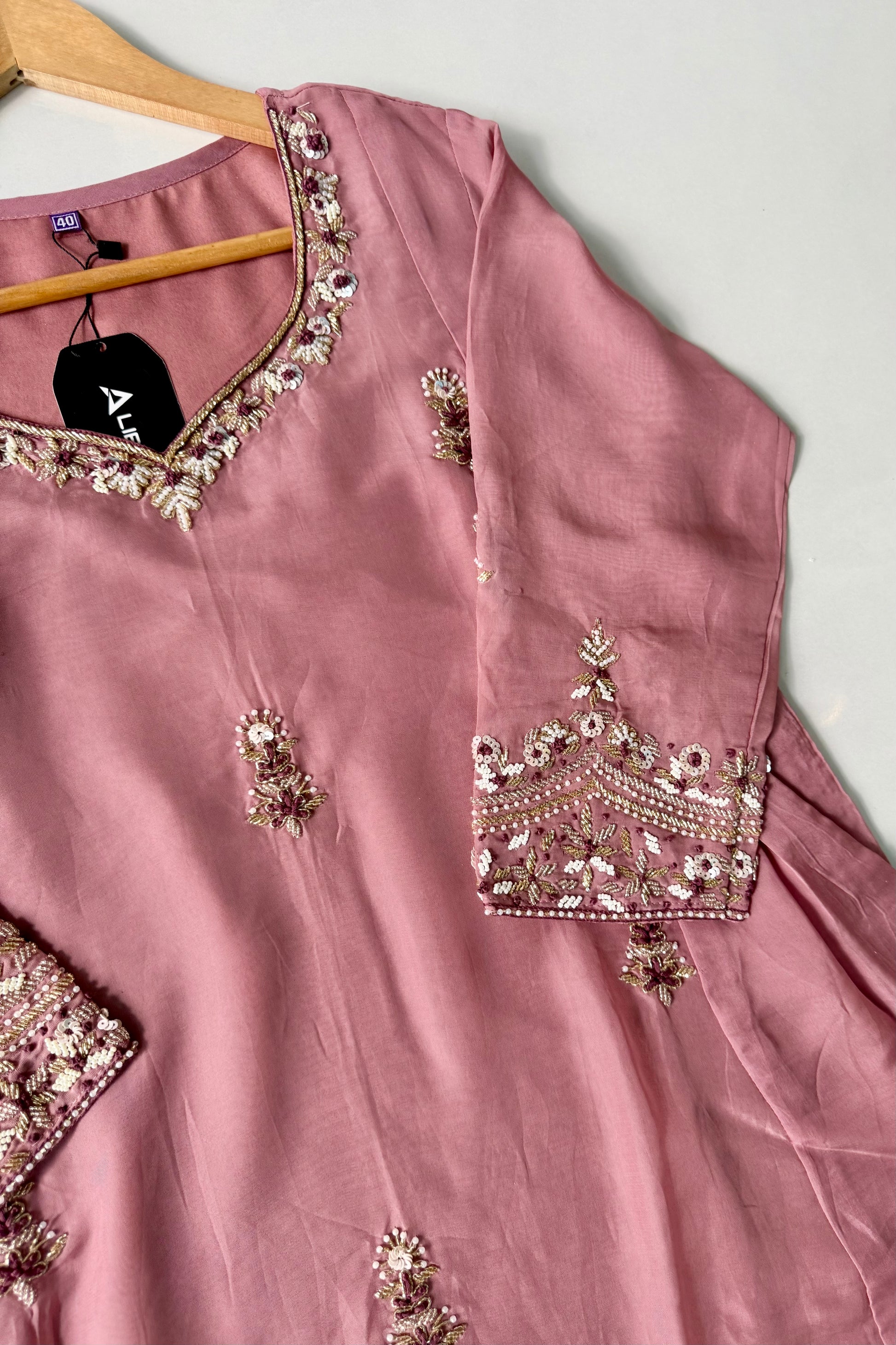 🛍️Alina - Premium Designer Organza Viscose A Line Kurta Set