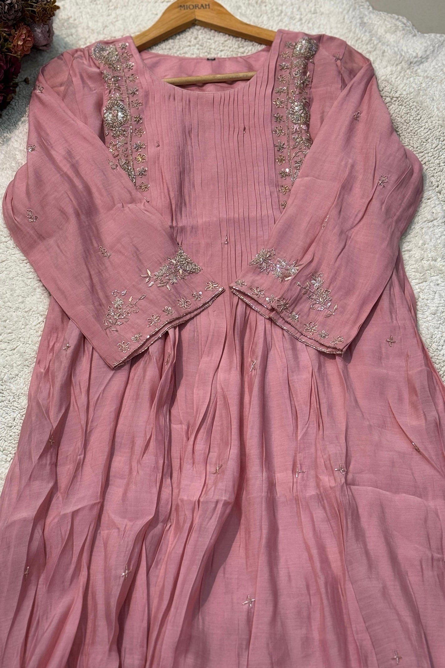 ✨”Zohran– Premium Mul Chanderi A-Line Kurta Set✨