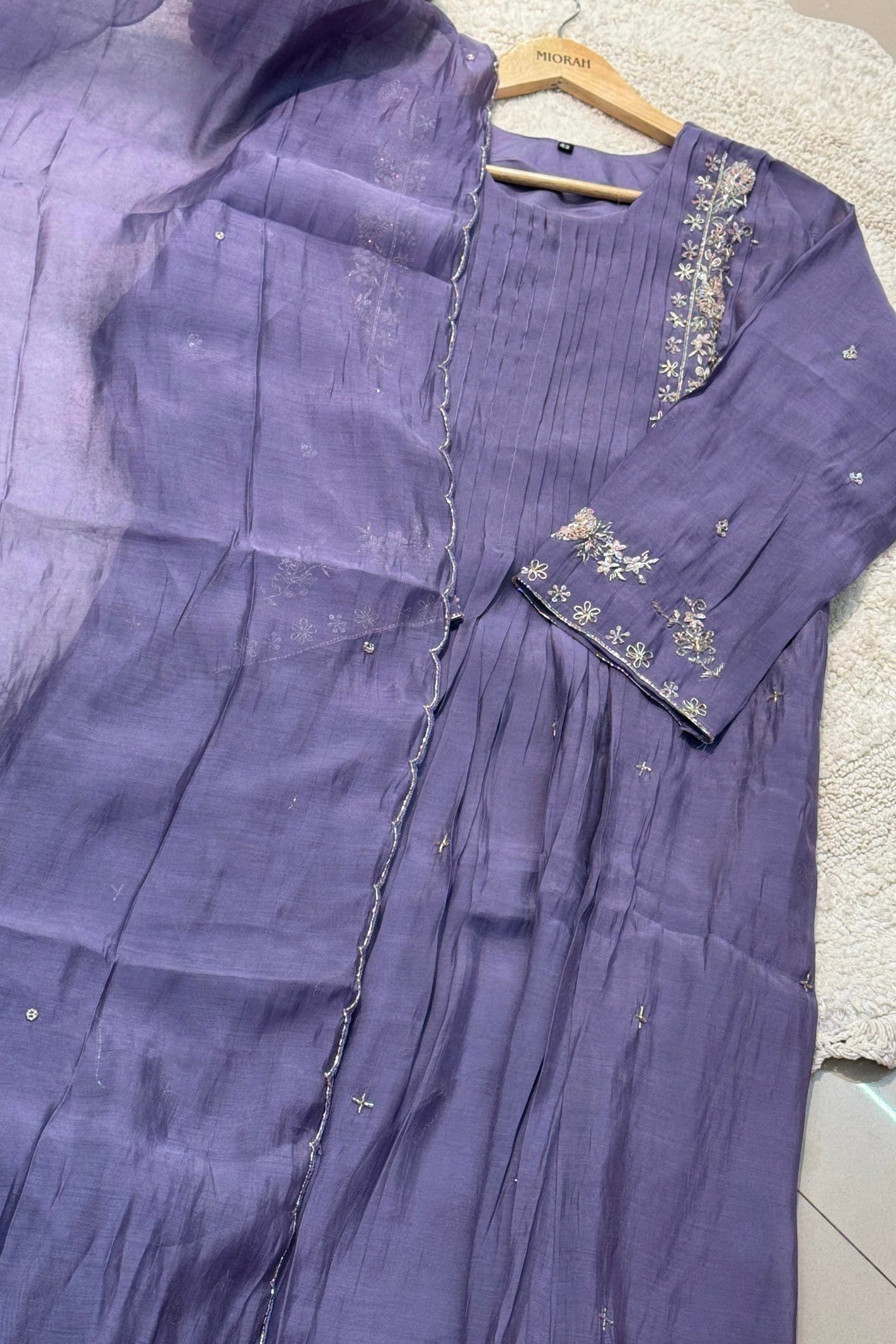 ✨”Zohran– Premium Mul Chanderi A-Line Kurta Set✨