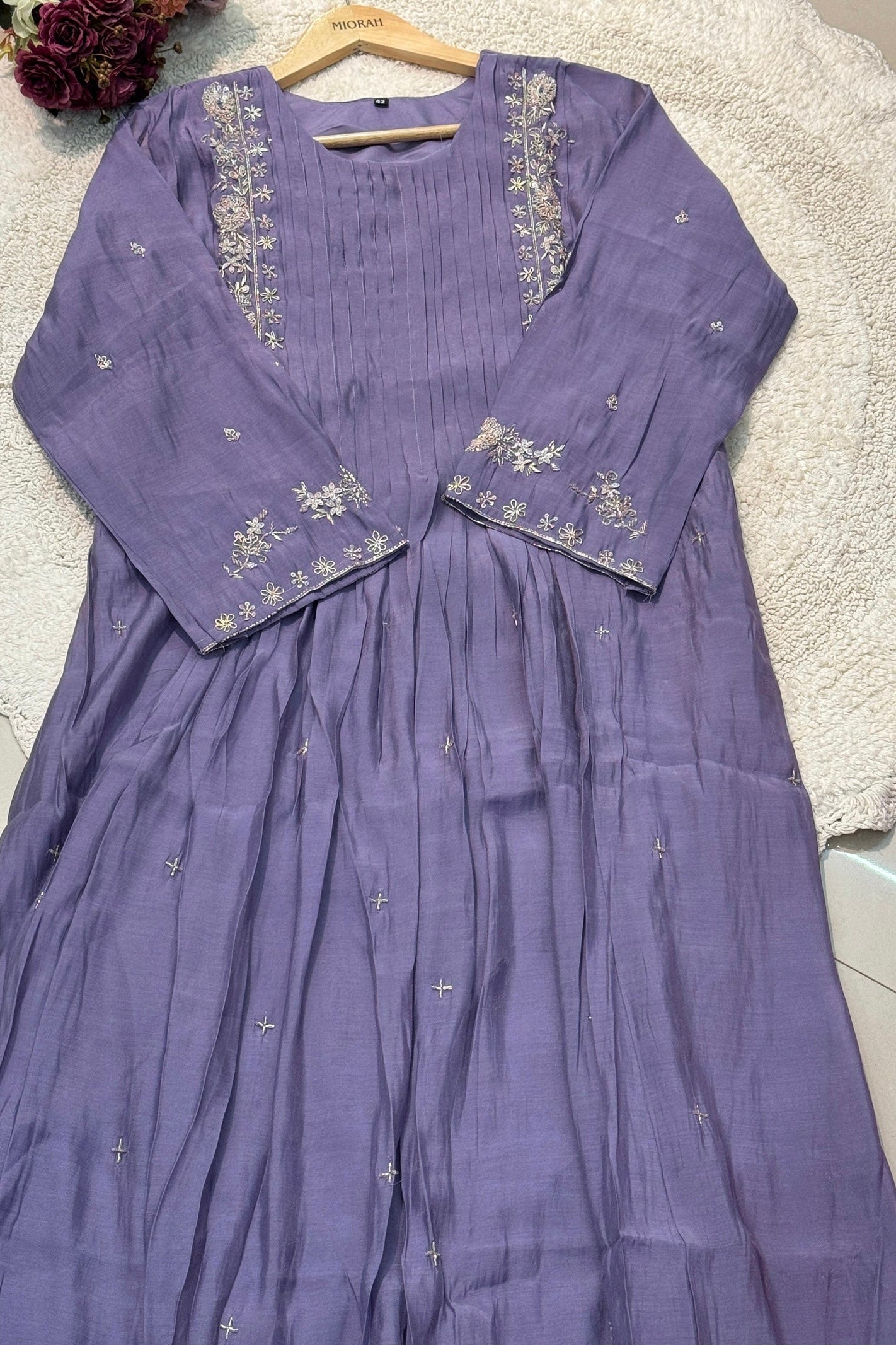 ✨”Zohran– Premium Mul Chanderi A-Line Kurta Set✨